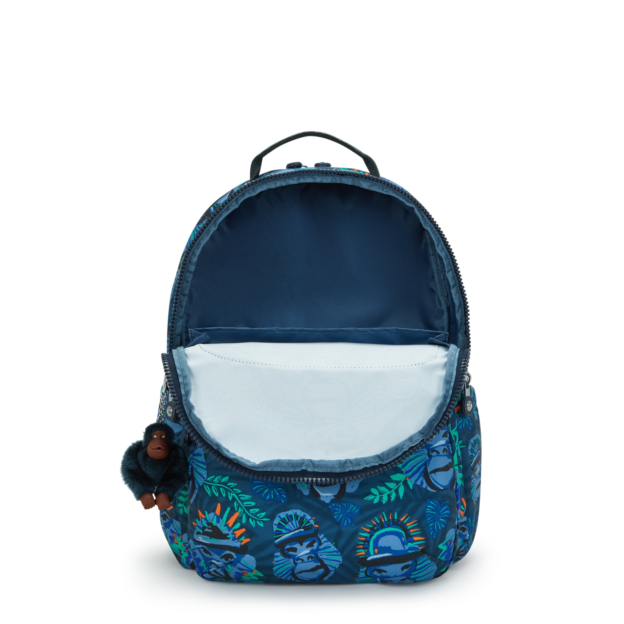 Kipling Seoul Lap Blue Monkey Fun Backpack C2I5816-8HJ