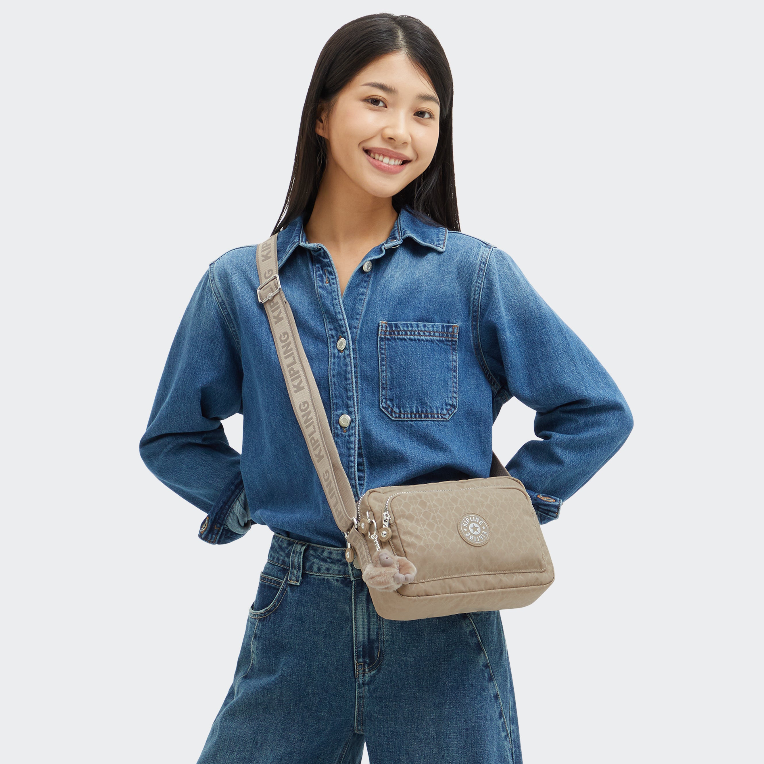 Kipling Abanu M Zip Glorious Be Sil Crossbody Bag I5986-42N