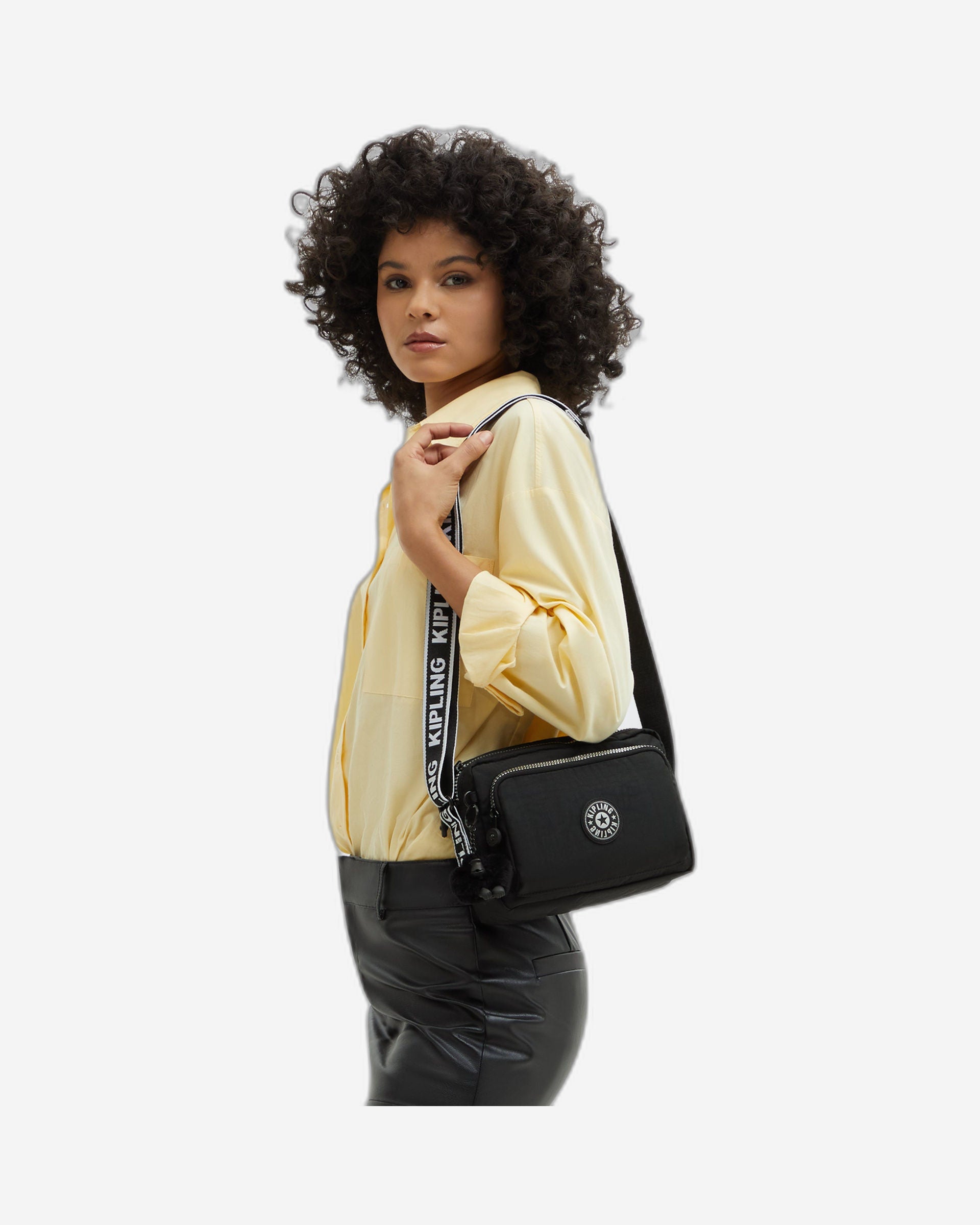 Kipling Abanu M Zip Glorious Silver Medium Crossbody I5986-9SB