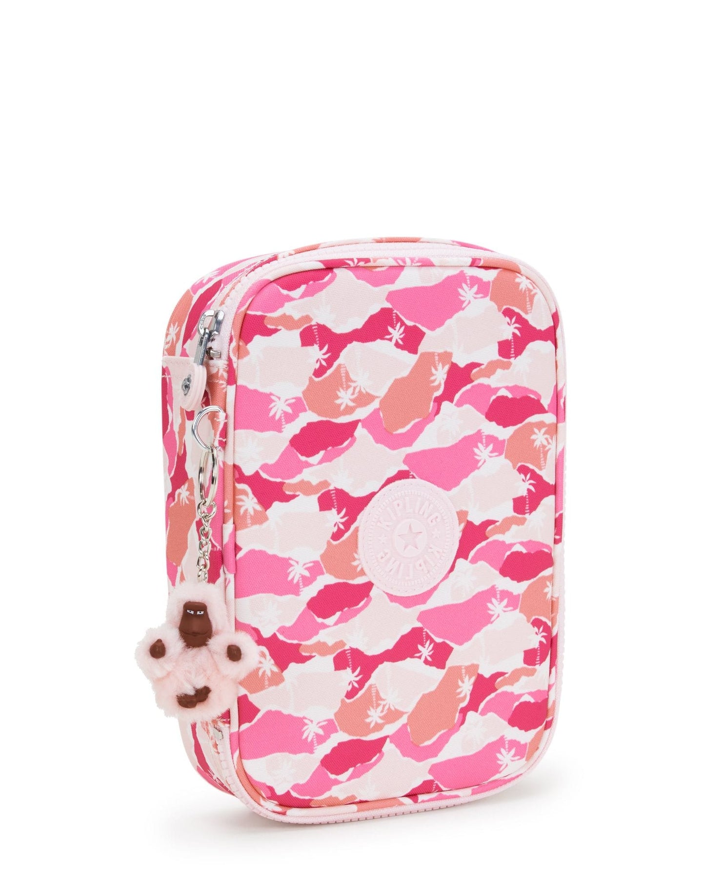 Kipling 100 Pens Pink Palm Large Pencase I6002-1BV