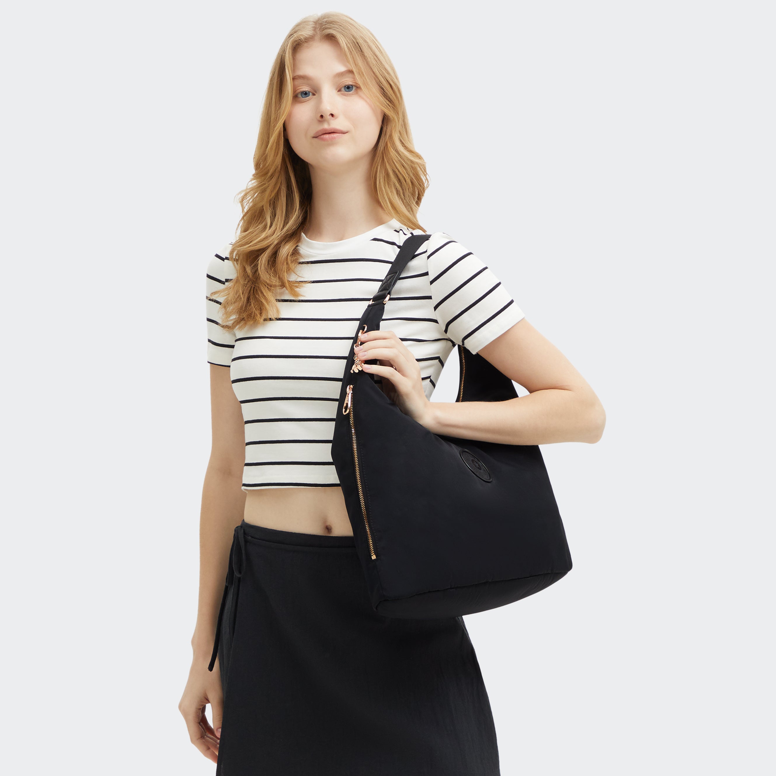 Kipling Eanna Zip Blck Rose Spice ShoulderBag Shoulder Bag I6031-62Q