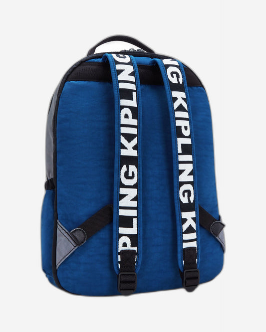 Kipling Seoul Lap Scuba Blue Bl Large Backpack with Laptop Compartment I6180-9EK
