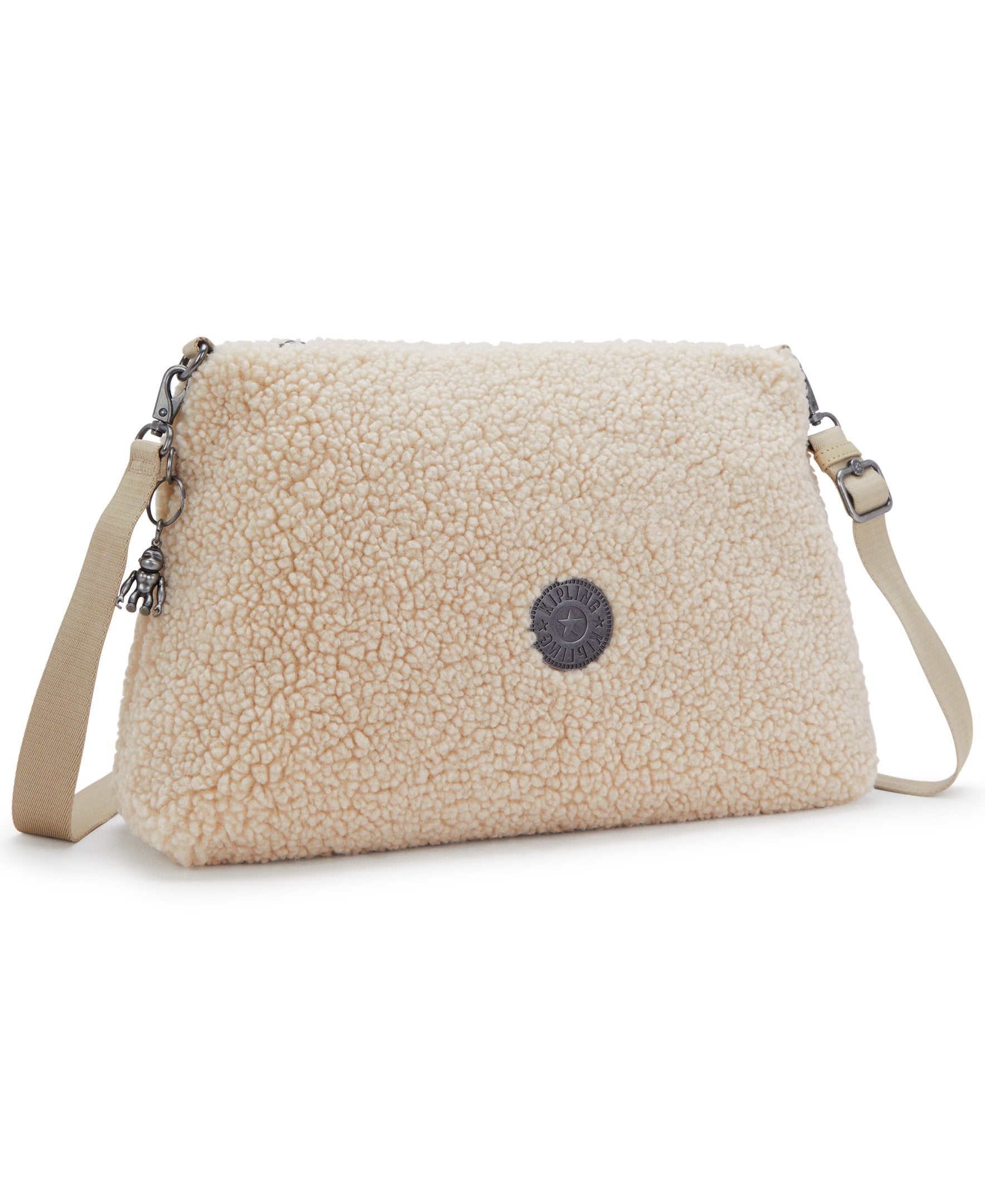 Kipling Pollie M Natural Fuzz Shoulder Bag I6331-8PF