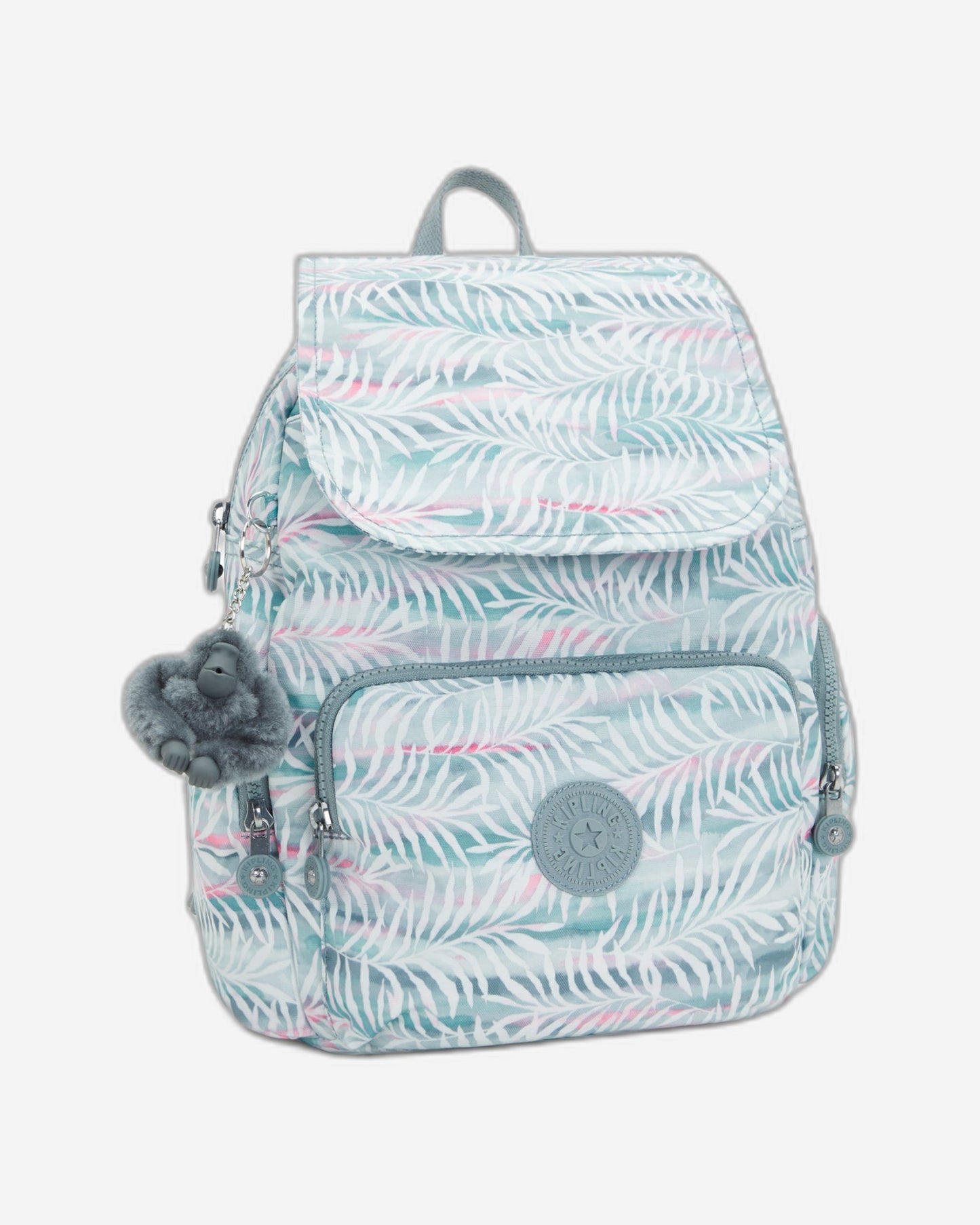 Kipling City Zip S Palmtree Leaves Small Backpack I6345-3QN