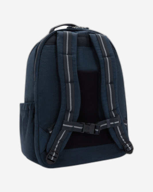 Kipling Seoul College Extra True Blue Tonal Large Backpack with Laptop Compartment I6350-4DX