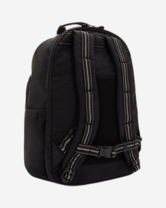 Kipling Seoul College Extra True Black Large Backpack with Laptop Compartment I6350-J99