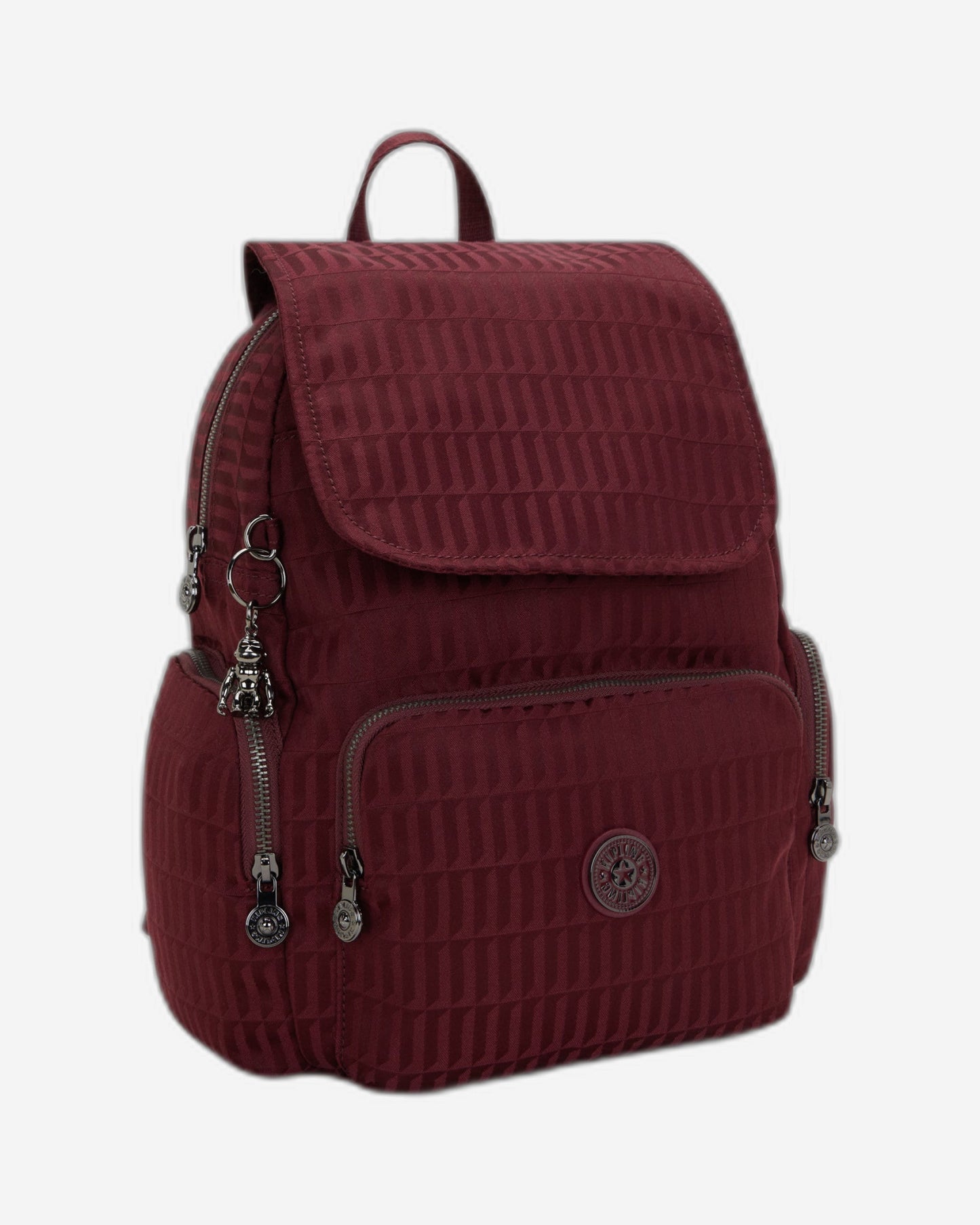 Kipling City Zip S Maroon Tile Jq Small backpack I6749-9HX