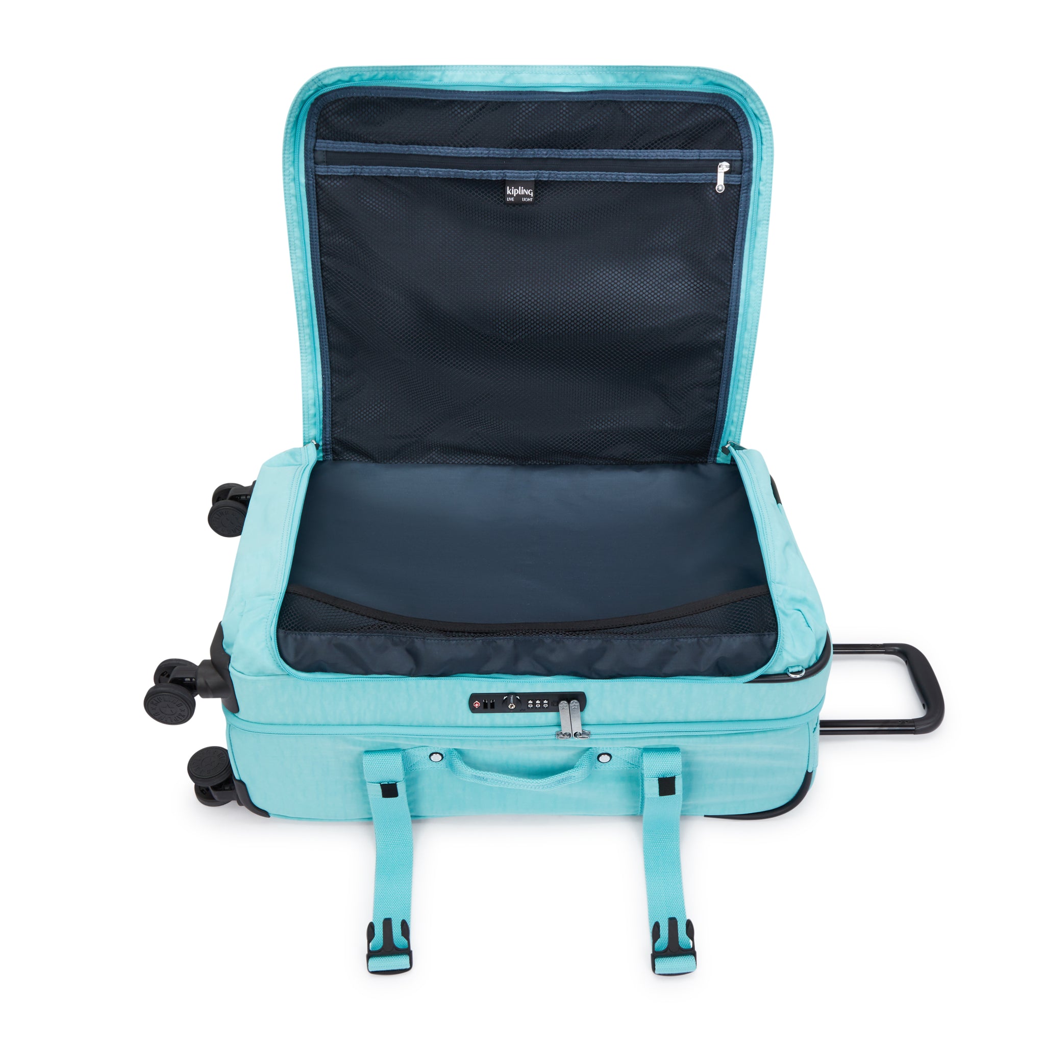 Kipling Spontaneous M Deepest Aqua Wheeled Luggage C2I6918-T6E