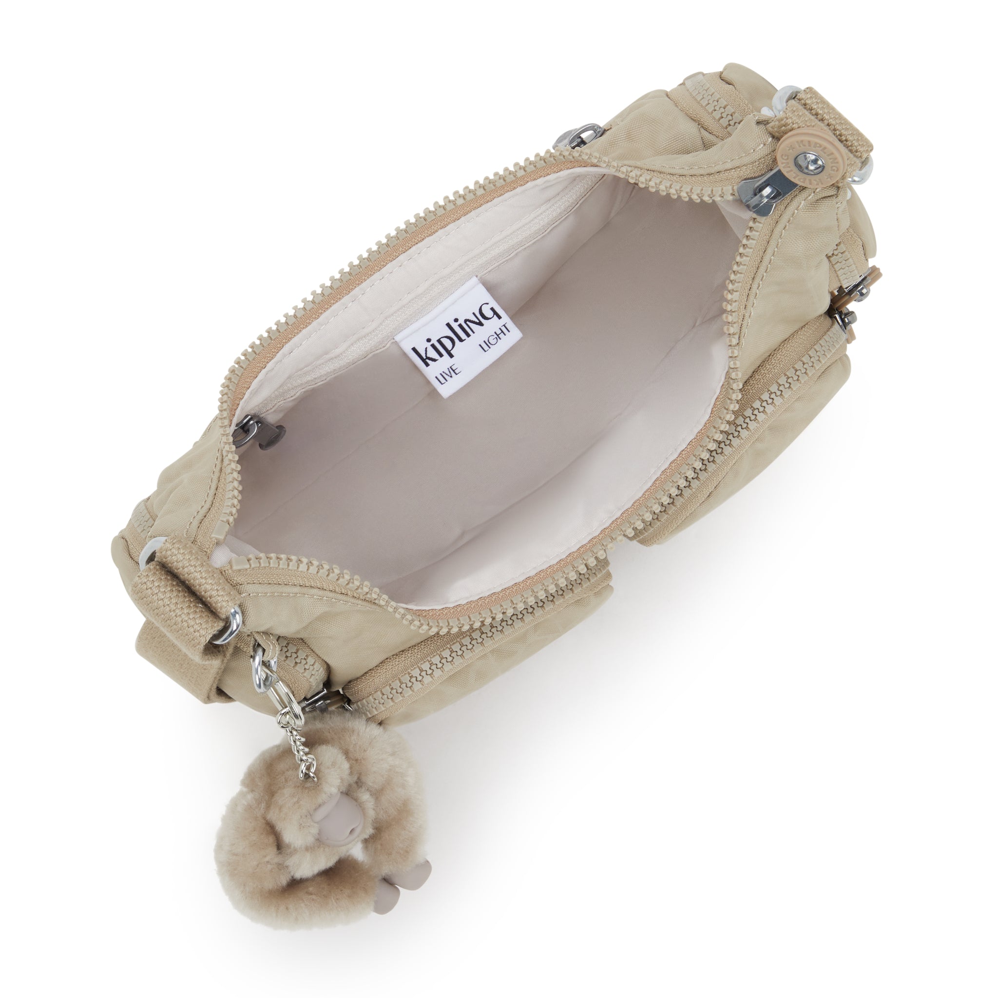 Kipling Rikka Mini Sign Beige Emb Crossbody Bag I7005-96A