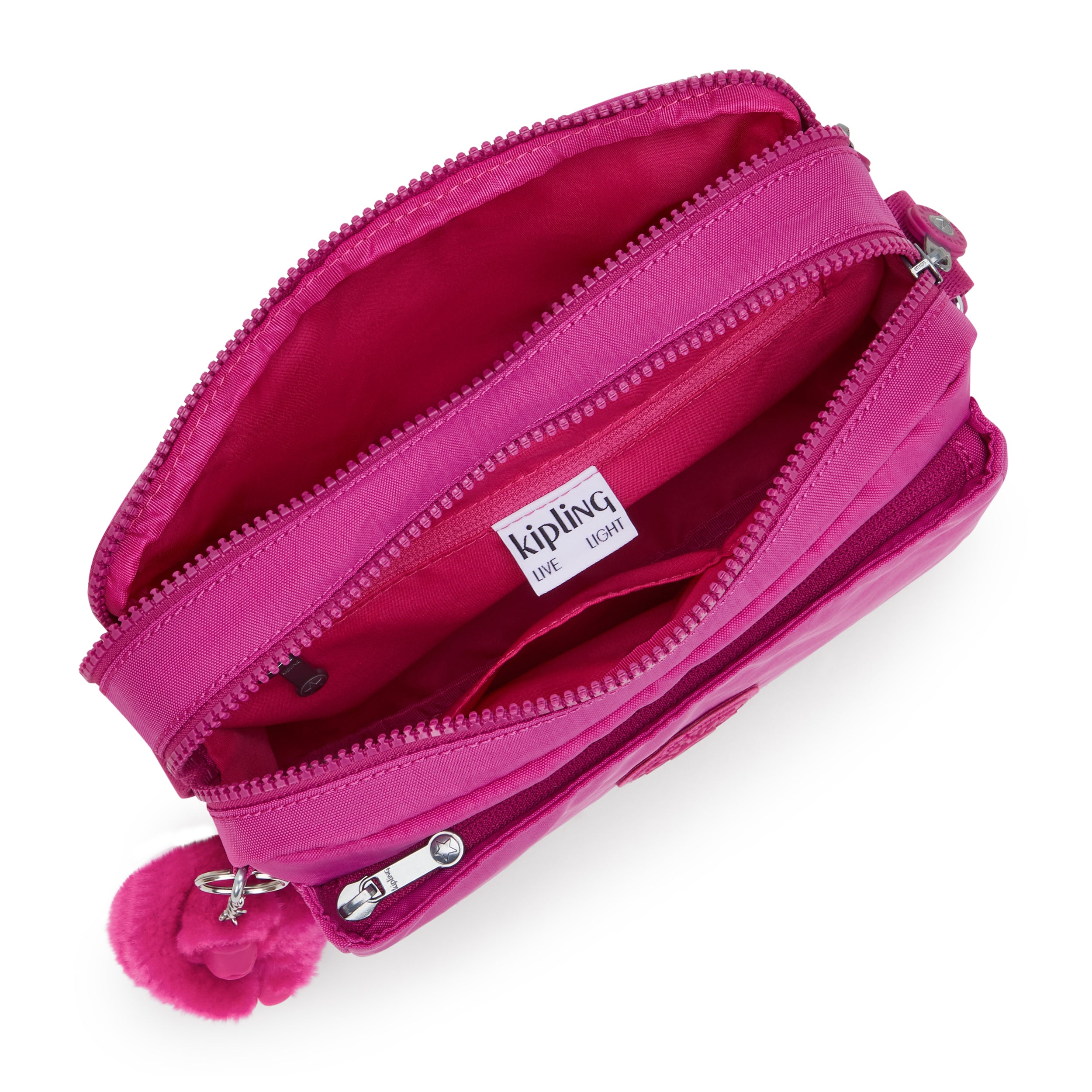Kipling Abanu M Glowing Fuchsia Crossbody Bag I7076-3KU