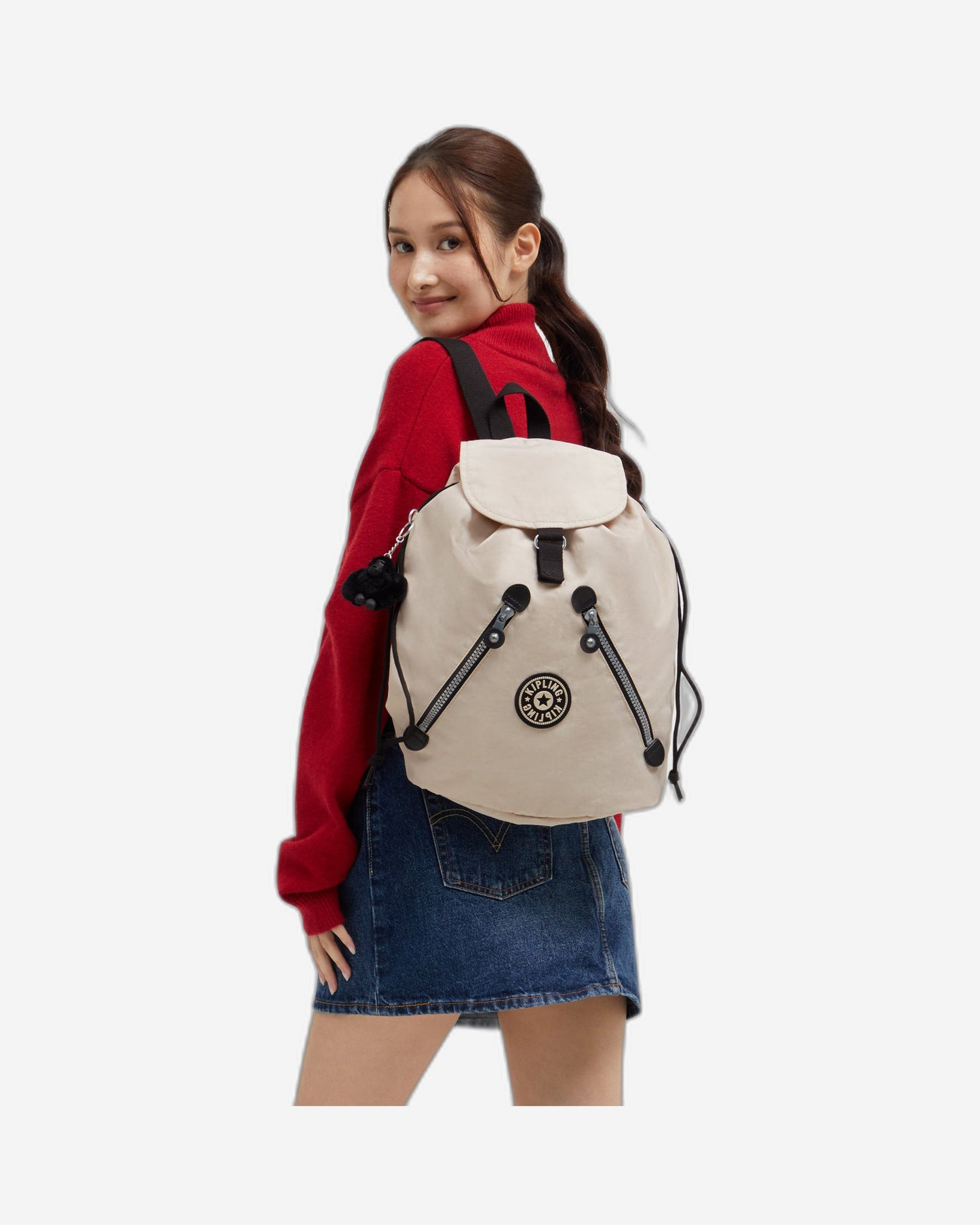 Kipling New Fundamental L Back To Beige H Medium Backpack I7094-3RY
