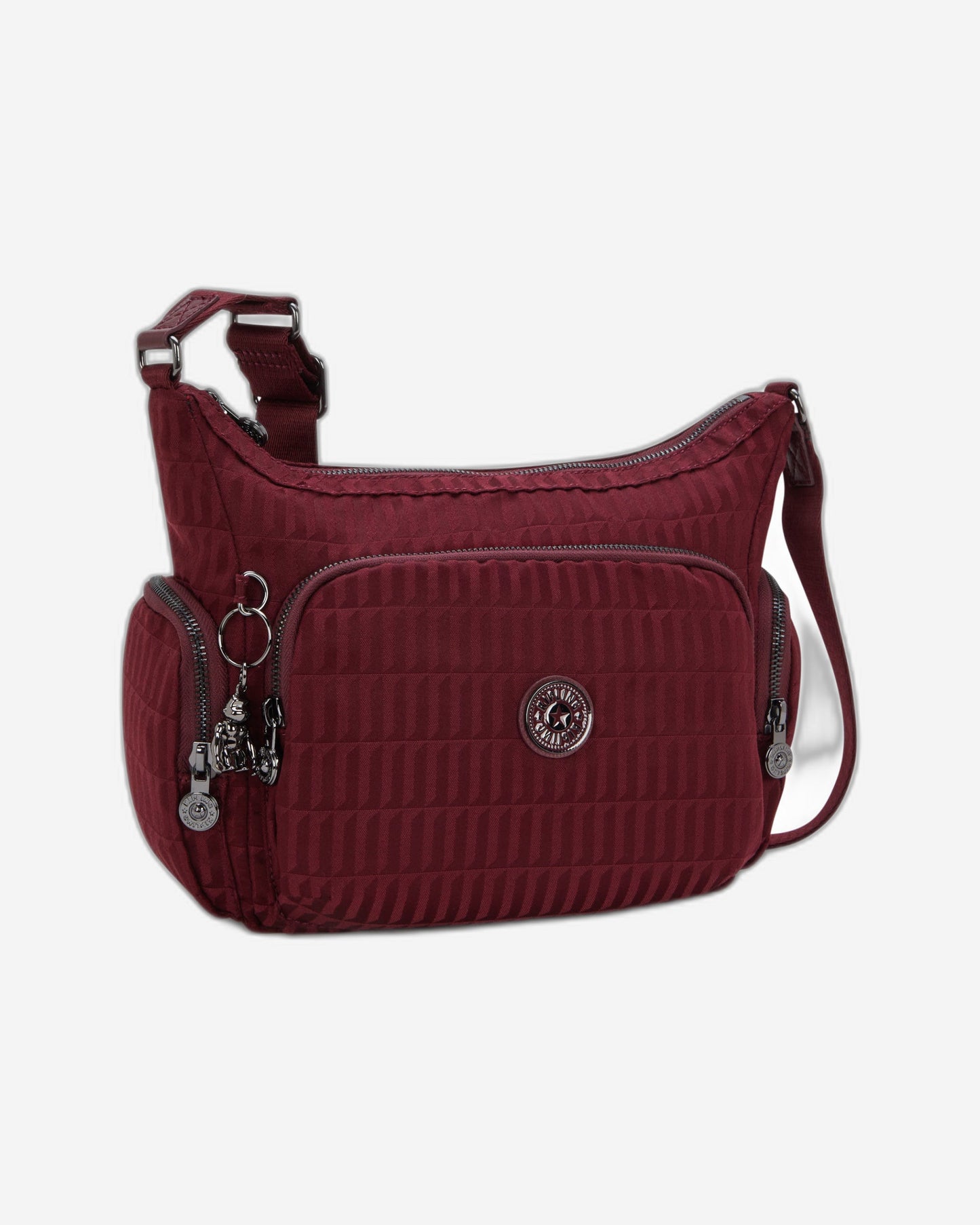 Kipling Gabb S Maroon Tile Jq Medium crossbody I7101-9HX