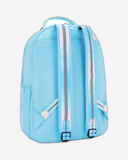 Kipling Seoul Lap Sea Blue Met Large Backpack with Laptop Compartment I7135-52D