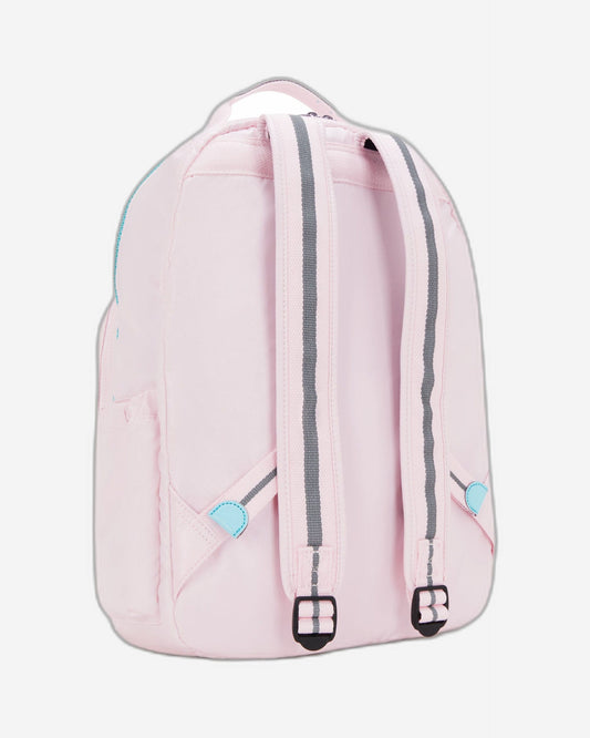 Kipling Seoul Lap Sea Pink Met Large Backpack with Laptop Compartment I7135-52J