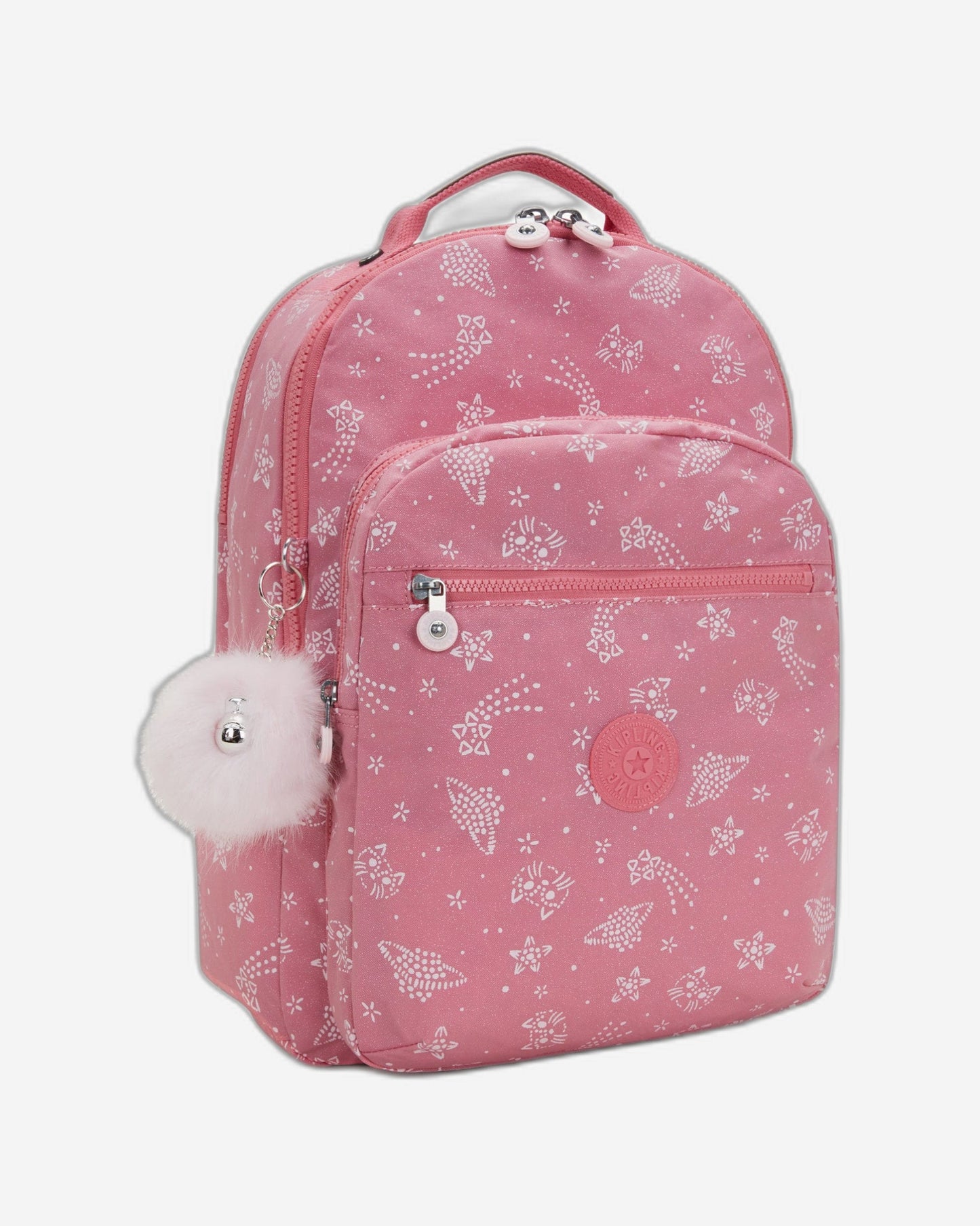 Kipling Seoul Lap Glitter Cats Large Backpack (with Laptop Compartment) I7135-5FR