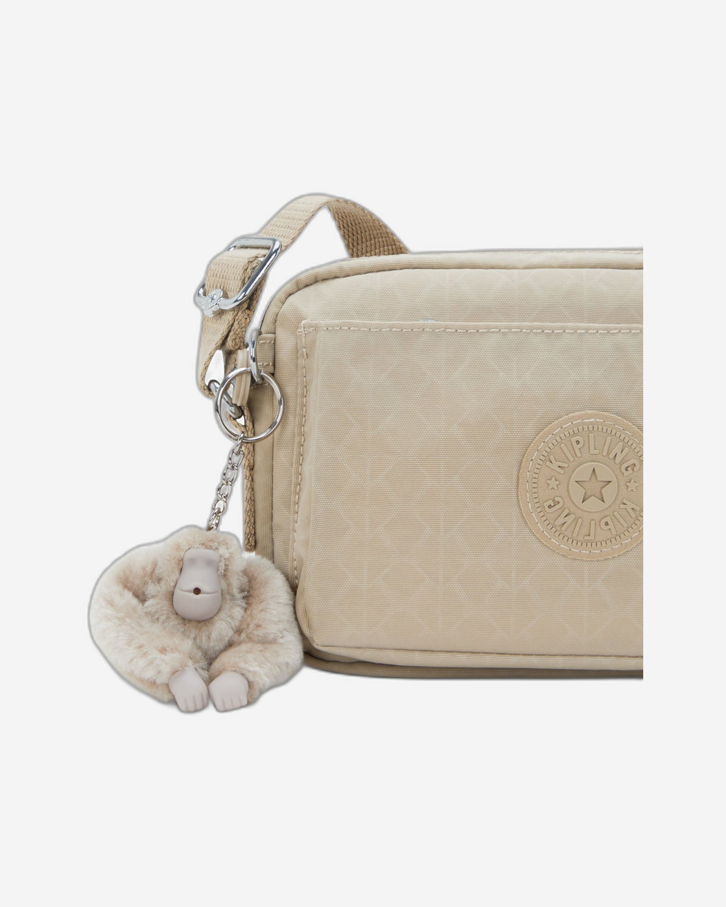 Kipling Abanu Signature Beige Embossed Small Crossbody Bag I7248-96A