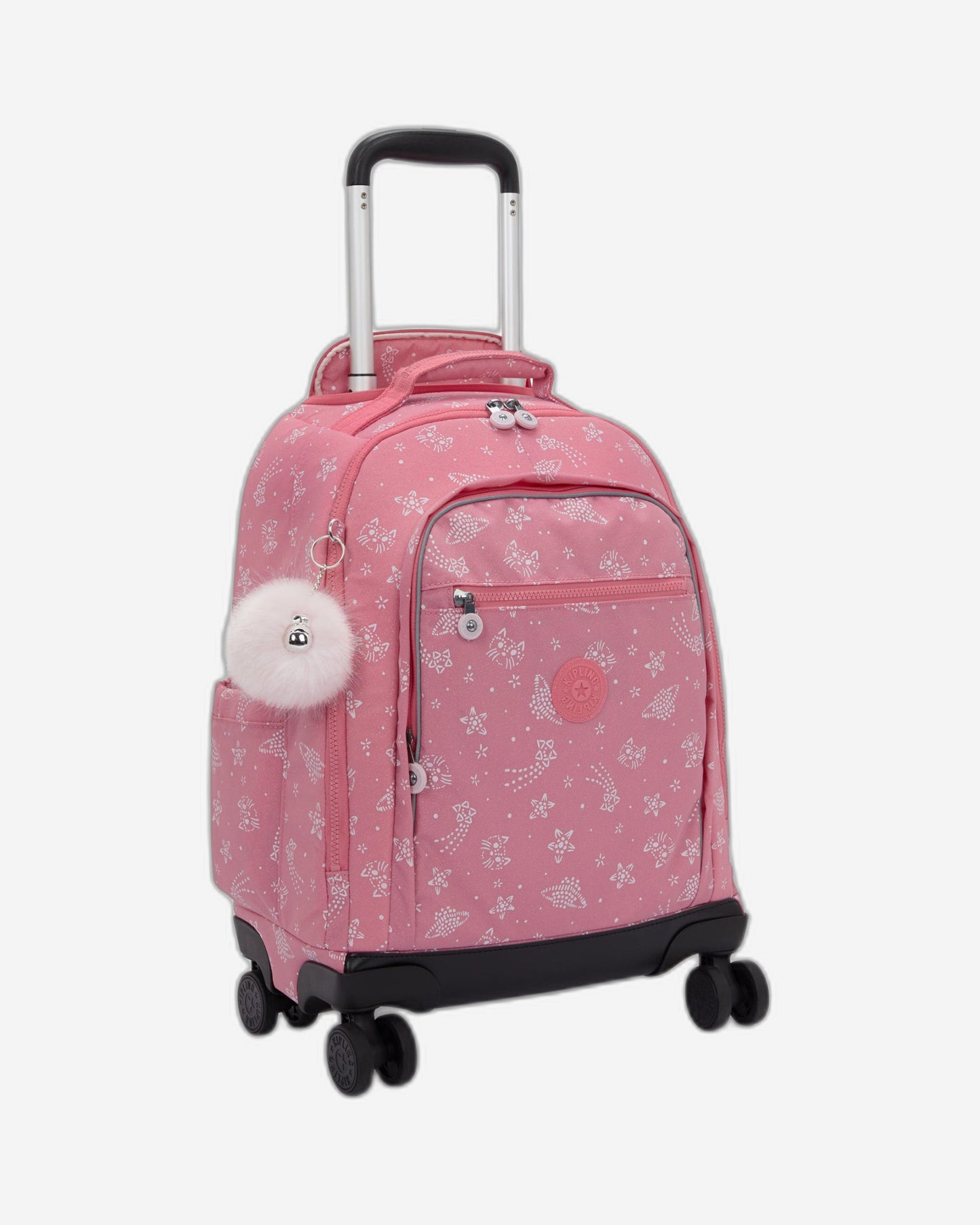 KIPLING New Zea Glitter Cats Large wheeled backpack (with laptop compartment) I7267-5FR
