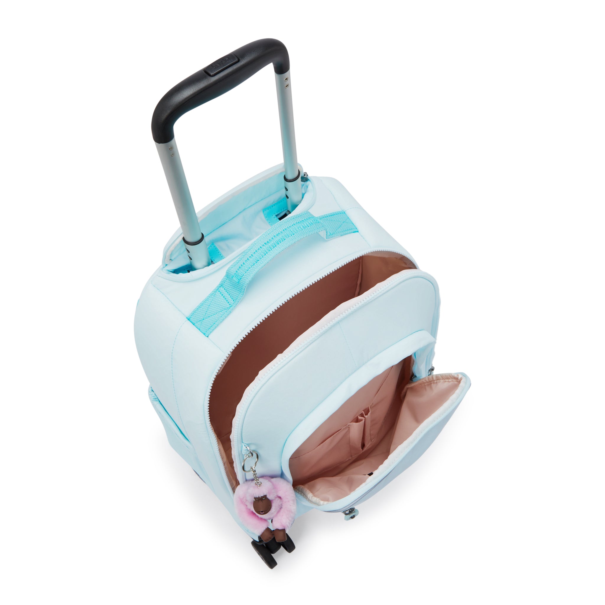 Kipling New Zea Blue Sky Metallic Wheeled Backpack I7267-5MB