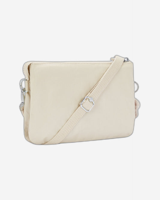 Kipling Riri Beige Pearl Large Pouch with Crossbody Strap C2I7502-3KA