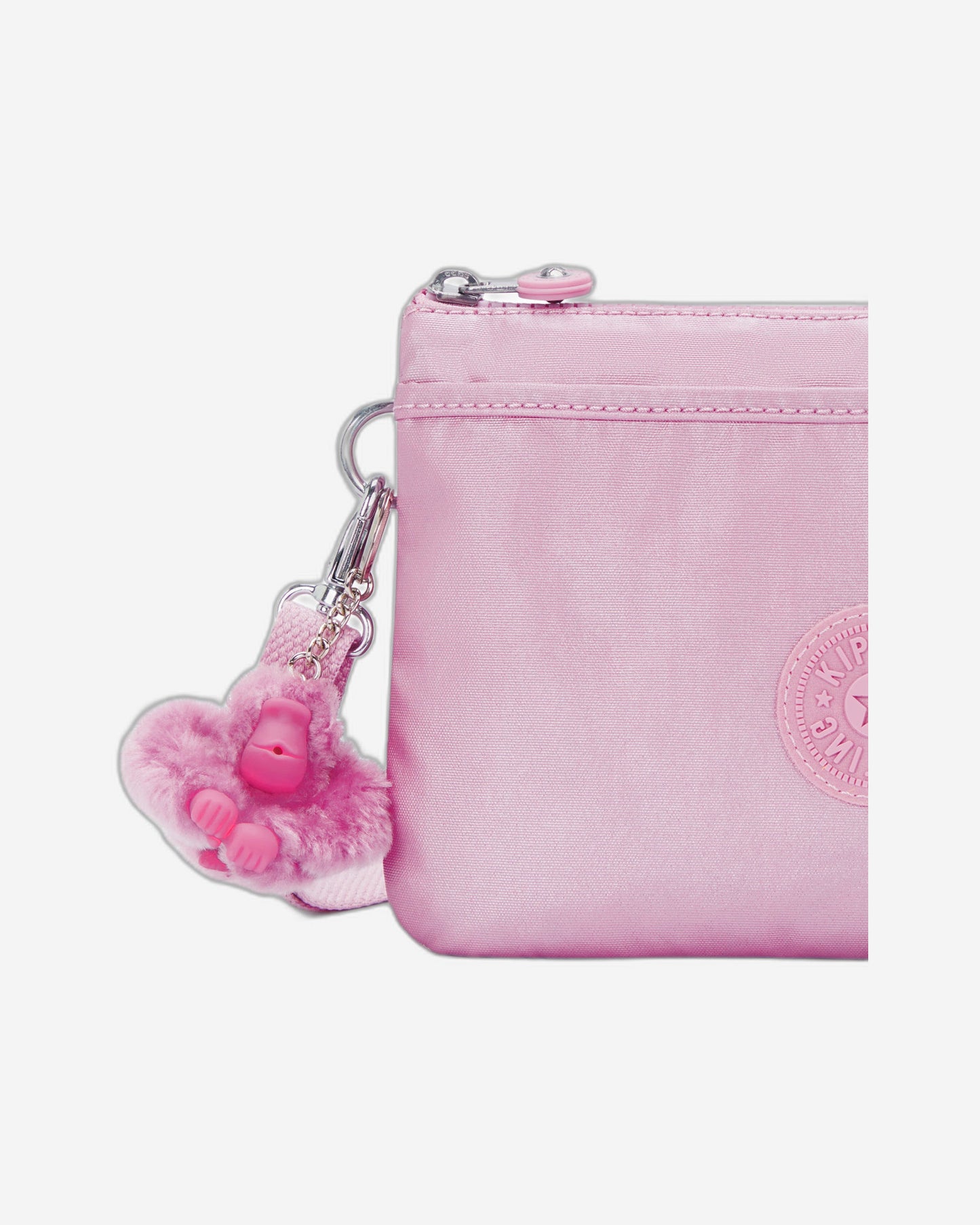 Kipling Riri Metallic Lilac Large Pouch with Crossbody Strap C2I7502-F4D