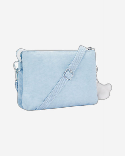 Kipling Riri Frost Blue Bl Large Pouch with Crossbody Strap C2I7590-LZ8