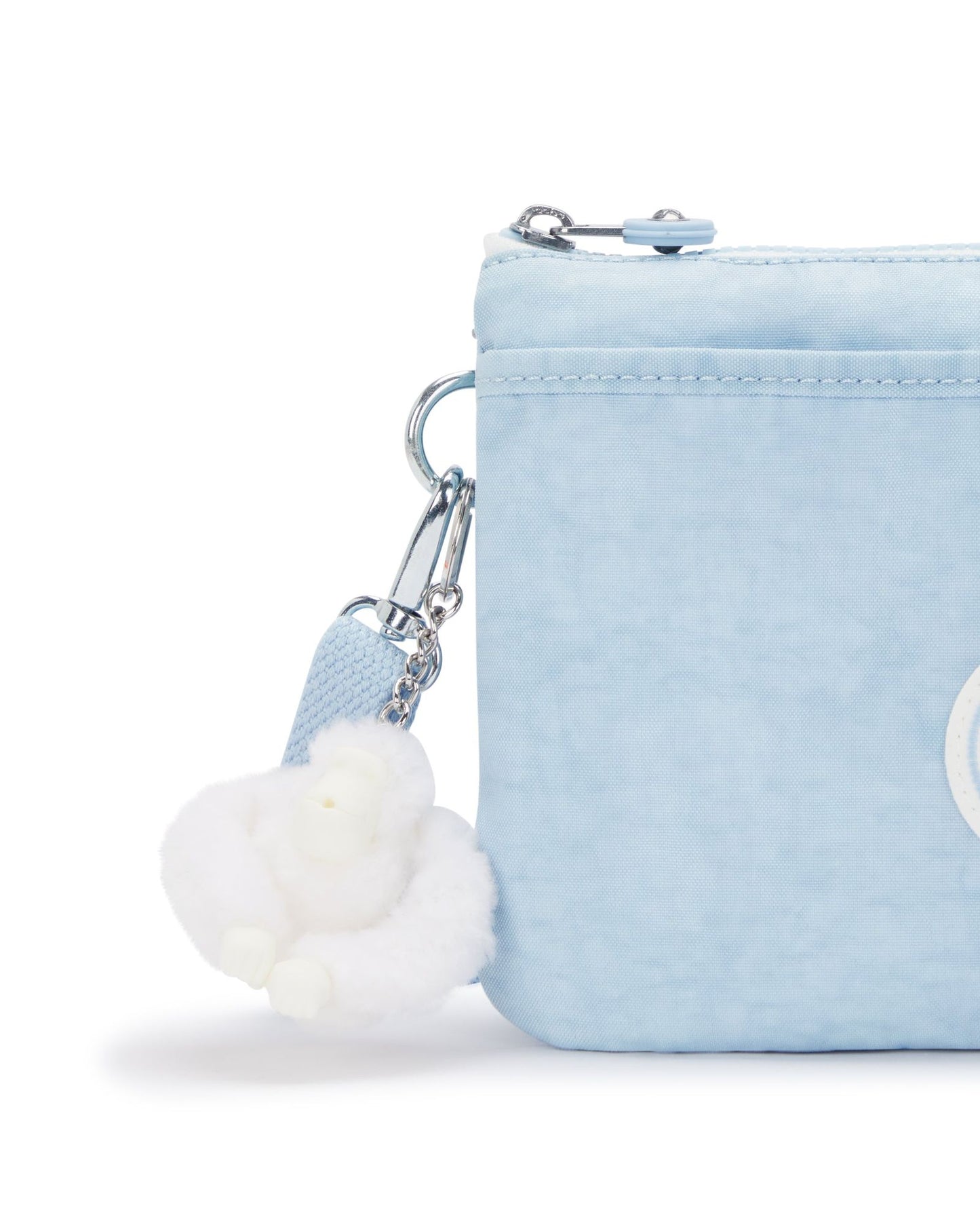 Kipling Riri Frost Blue Bl Large Pouch with Crossbody Strap C2I7590-LZ8