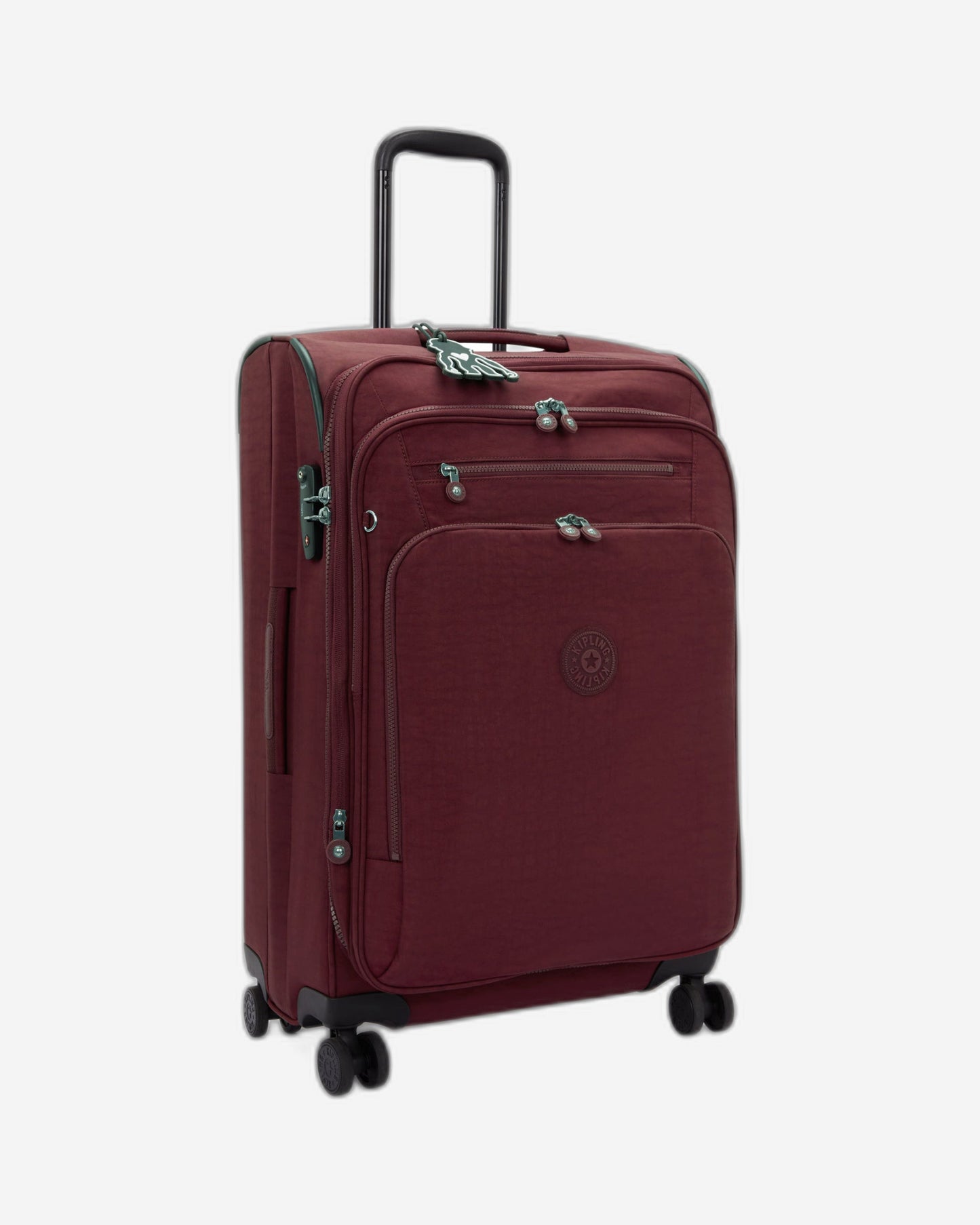 Kipling New Youri Spin M Lounge Wine Medium Expandable Wheeled Luggage I7706-5FW