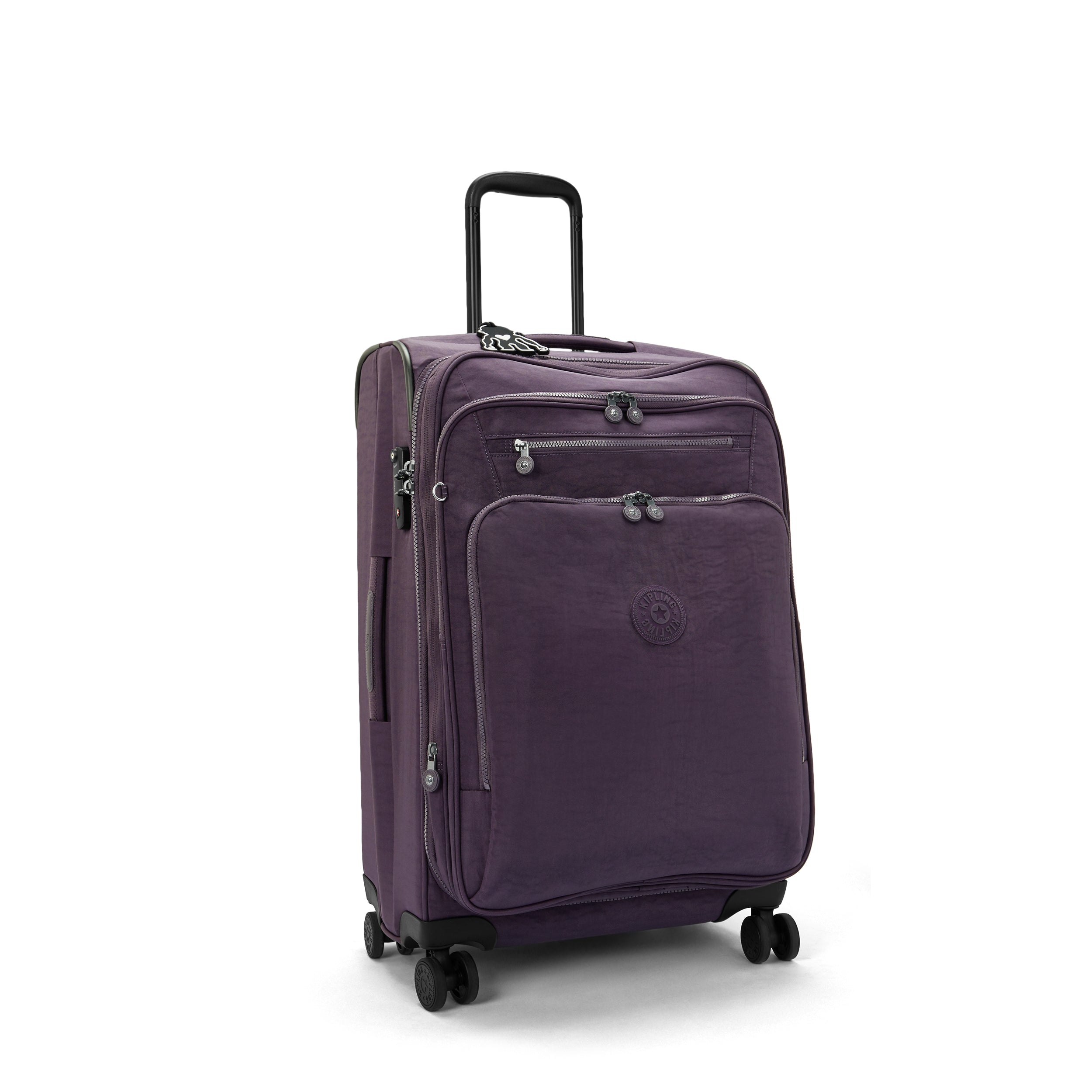 Kipling New Youri Spin M Ultimate Plum Expandable Spinner I7706-67U