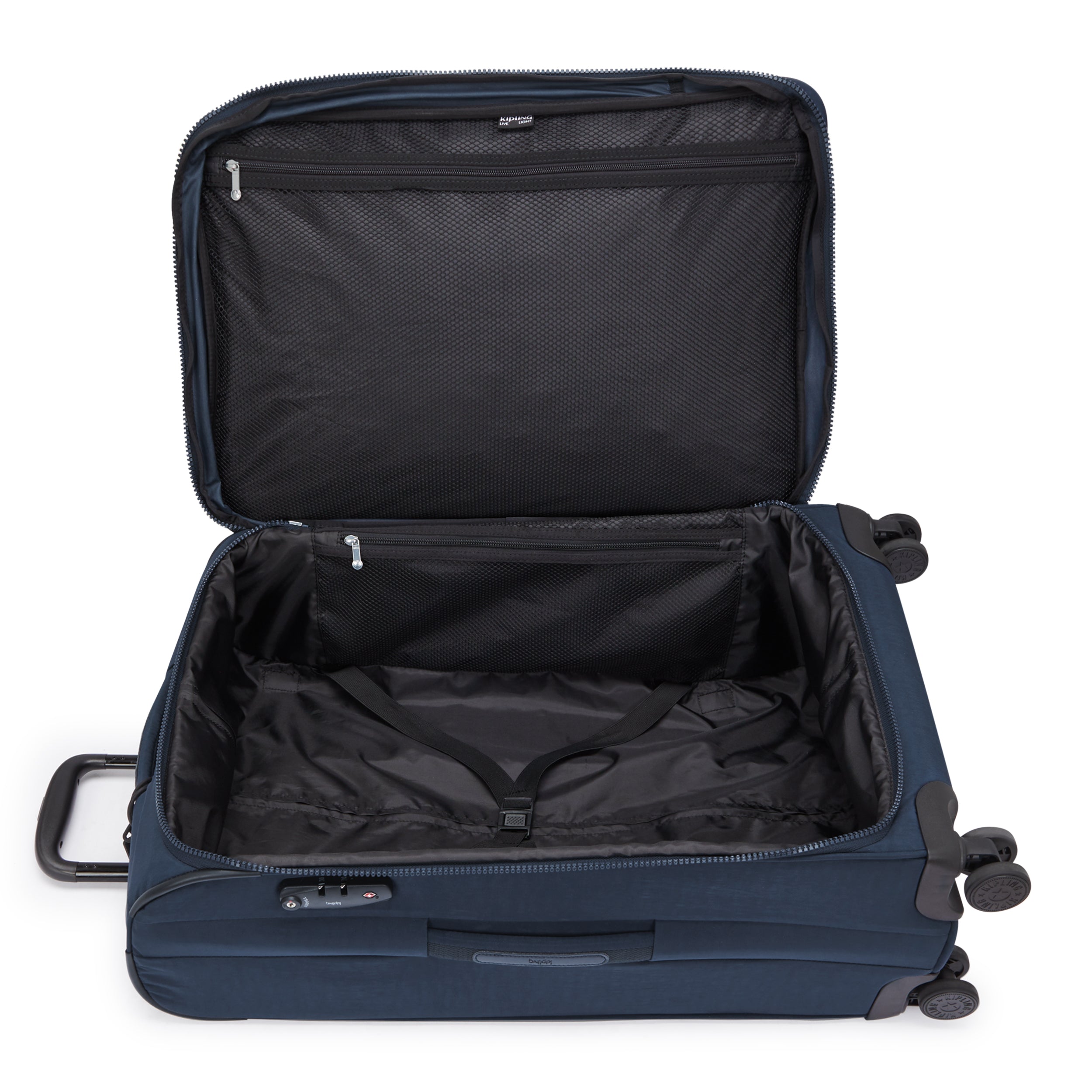 Kipling New Youri Spin M Blue Bleu 2 Expandable Spinner C2I7706-96V