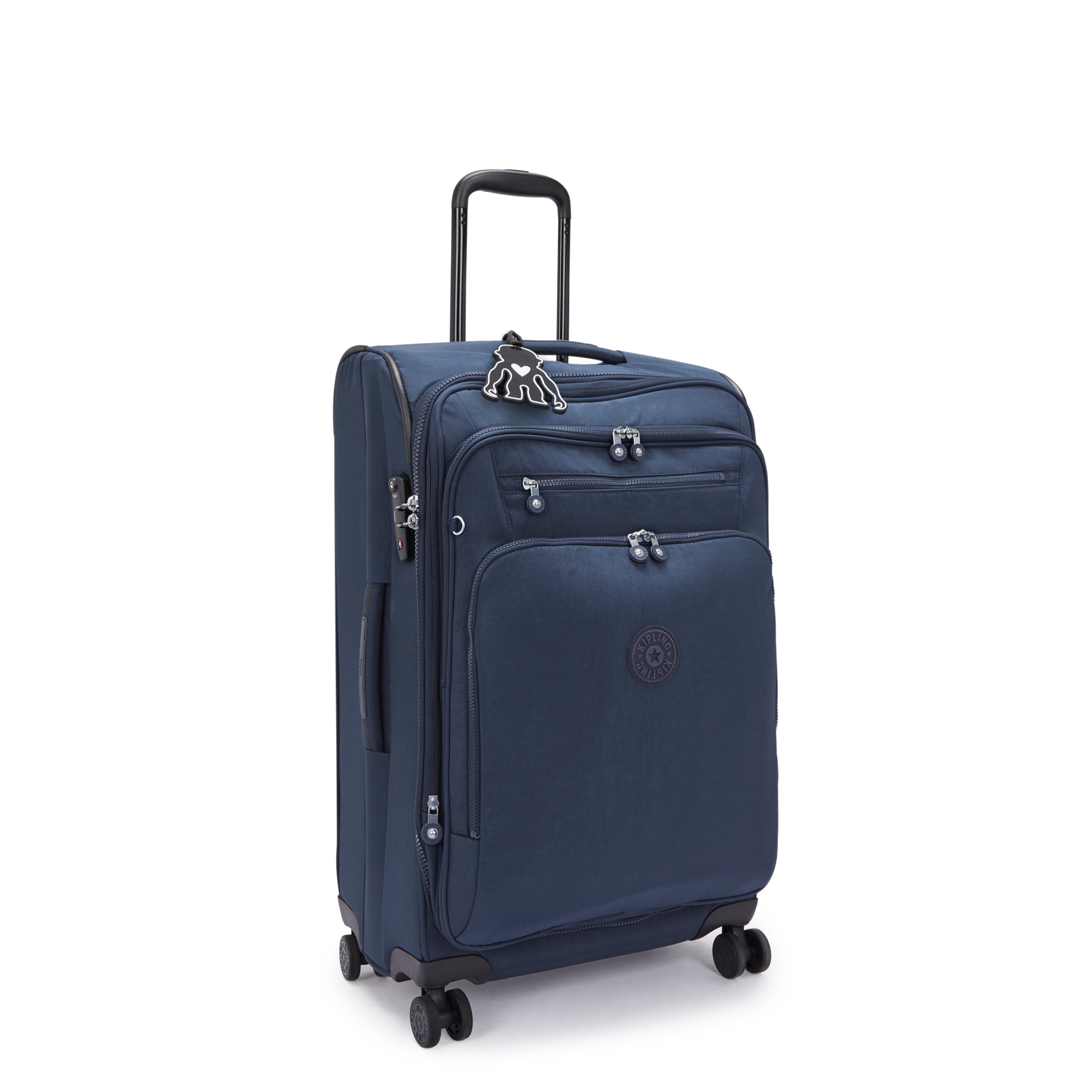 Kipling New Youri Spin M Blue Bleu 2 Expandable Spinner C2I7706-96V