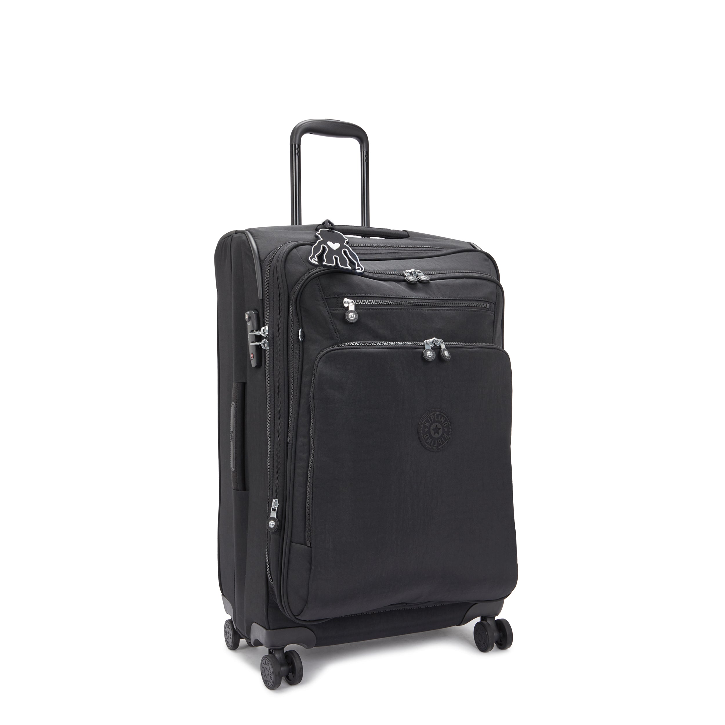 Kipling New Youri Spin M Black Noir Expandable Spinner C2I7706-P39