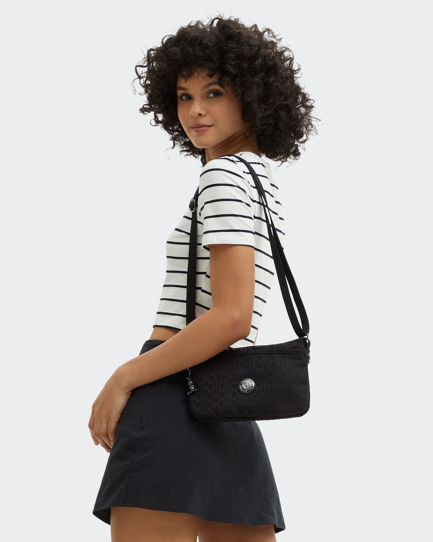 Kipling Riri Black Sign Jq Small Crossbody I7967-Y12