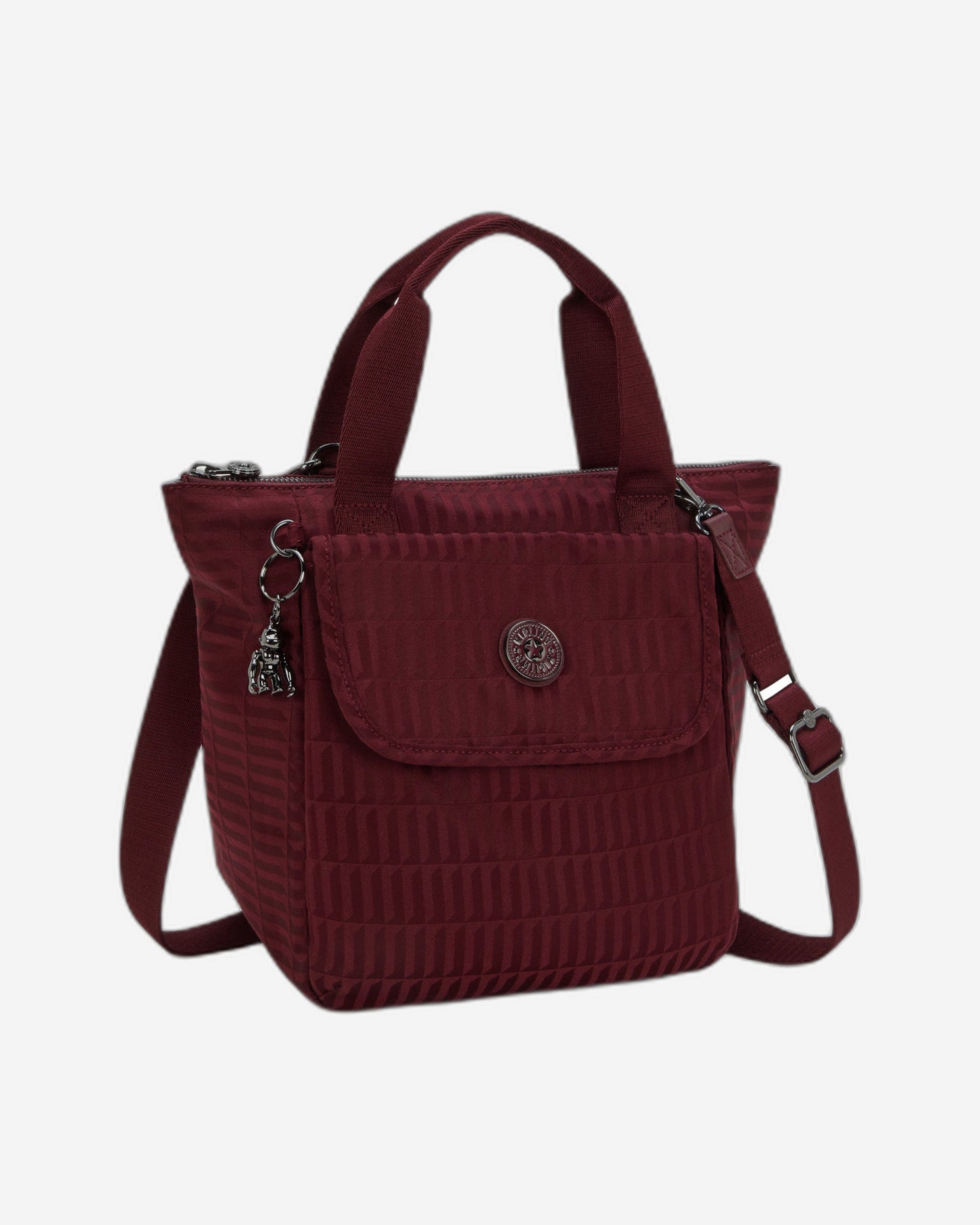 Kipling Awakea Maroon Tile Jq Medium lunchbag (with removable shoulderstrap) I8630-9HX