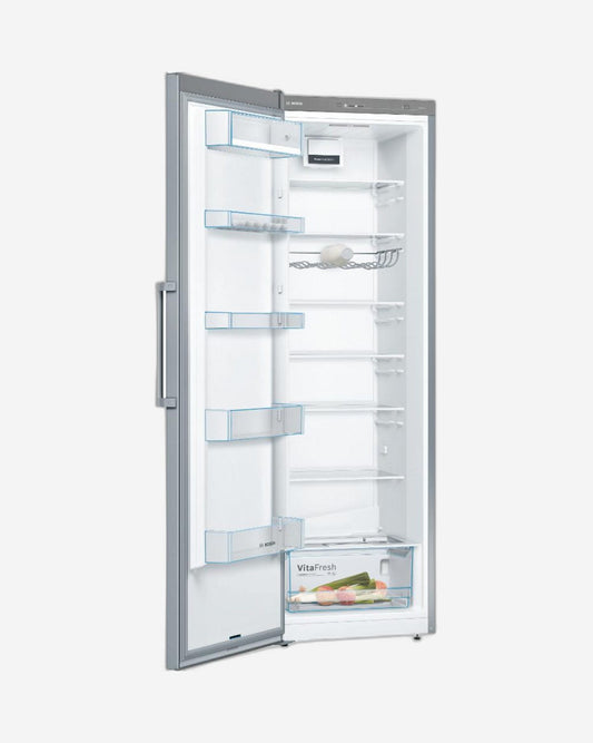 Bosch Series 4 Freestanding Upright Refrigerator 348 L & 186 × 60 cm Stainless Steel Look – KSV36VL3PG (ESMA Certified)
