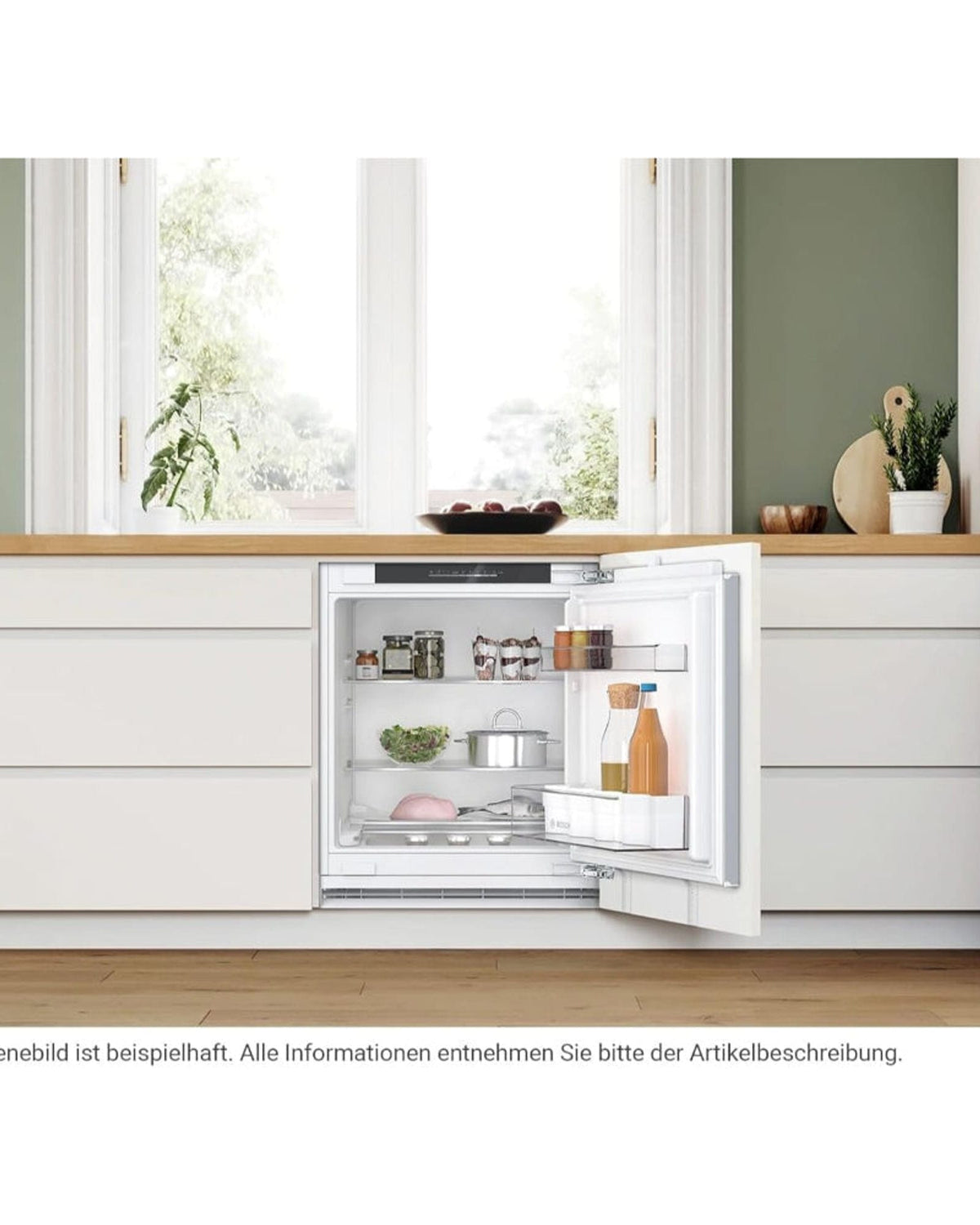 Bosch Built-Under Fridge, Home Connect & SuperCooling, 134 L, White, German Engineering – KUR21VFE0M
