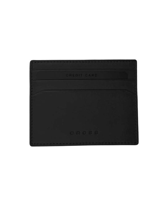 Cross Pebble Leather 6Cc Classic Fold Wallet With 6Cc Cardholder - Black