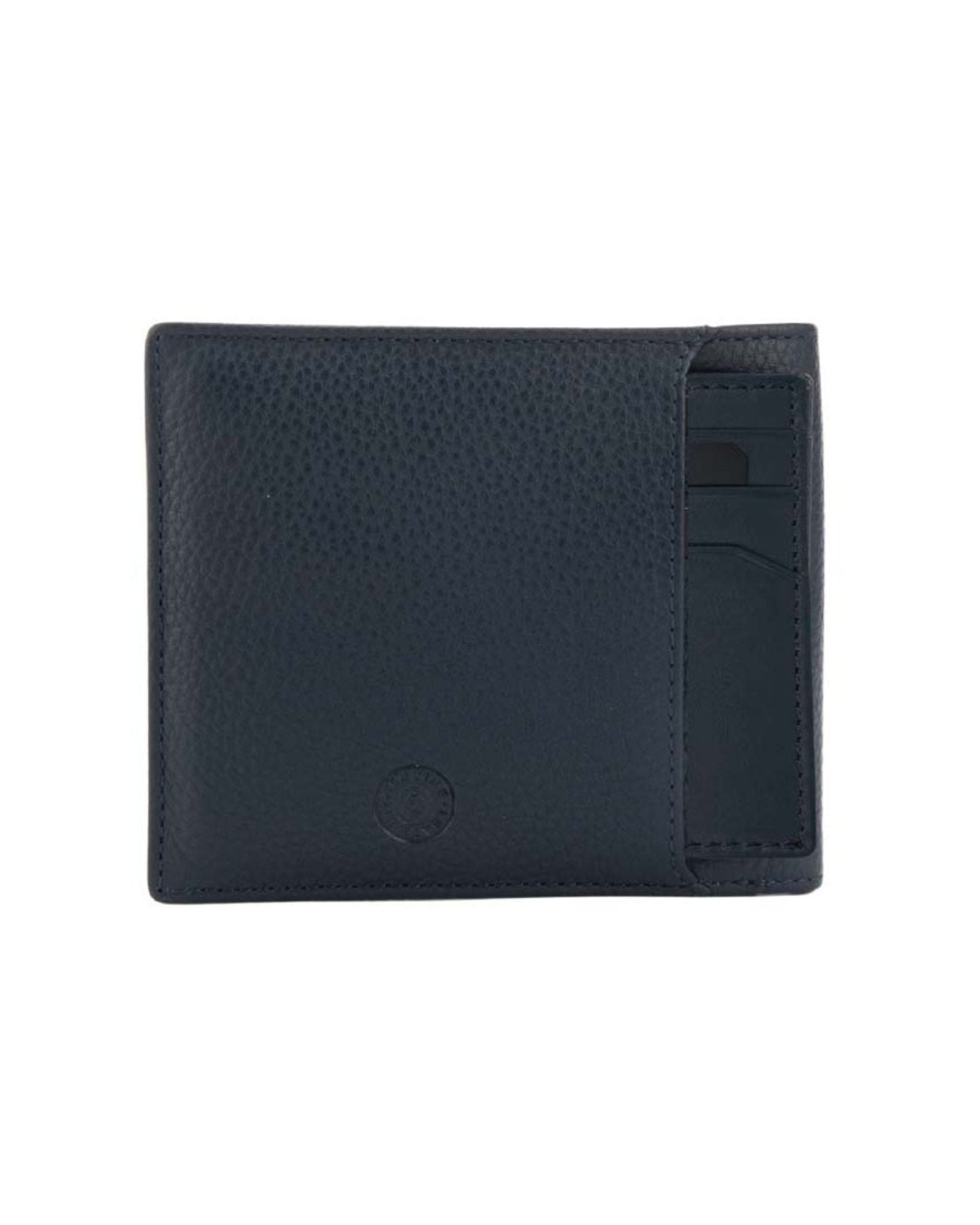 Cross Pebble Leather 6Cc Classic Fold Wallet With 6Cc Cardholder - Navy Blue