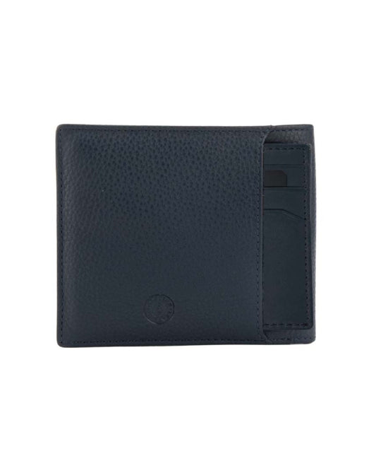 Cross Pebble Leather 6Cc Classic Fold Wallet With 6Cc Cardholder - Navy Blue