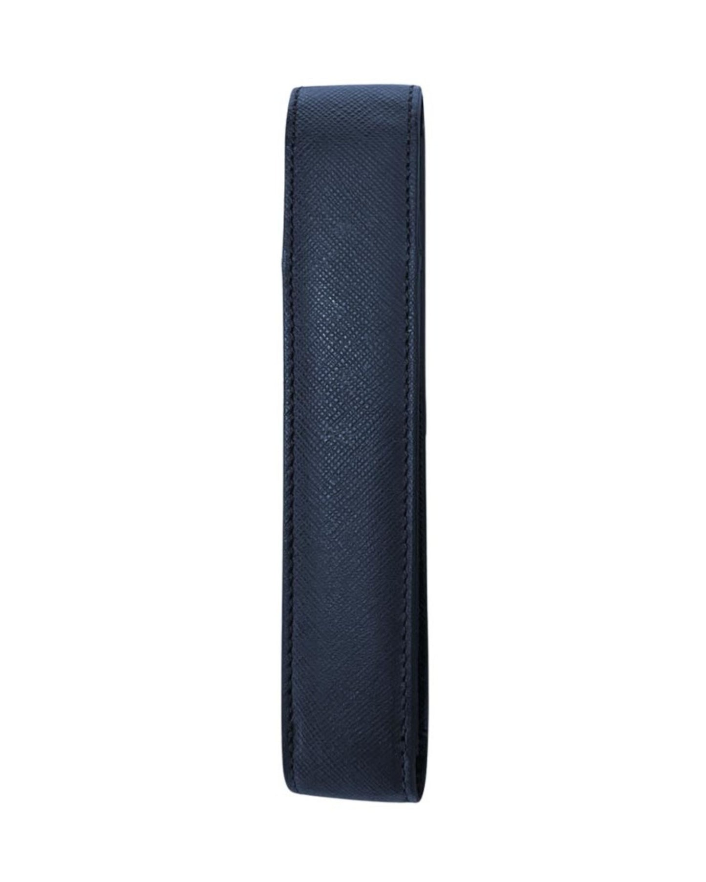 Cross Leather Single Pen Case With Flap Navy Blue