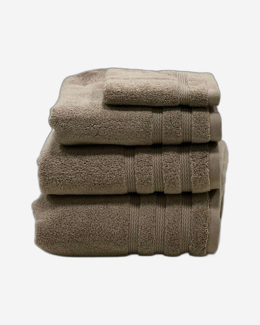 Linen Obsession "Zero Twist" Bath Towels Collection in Mushroom
