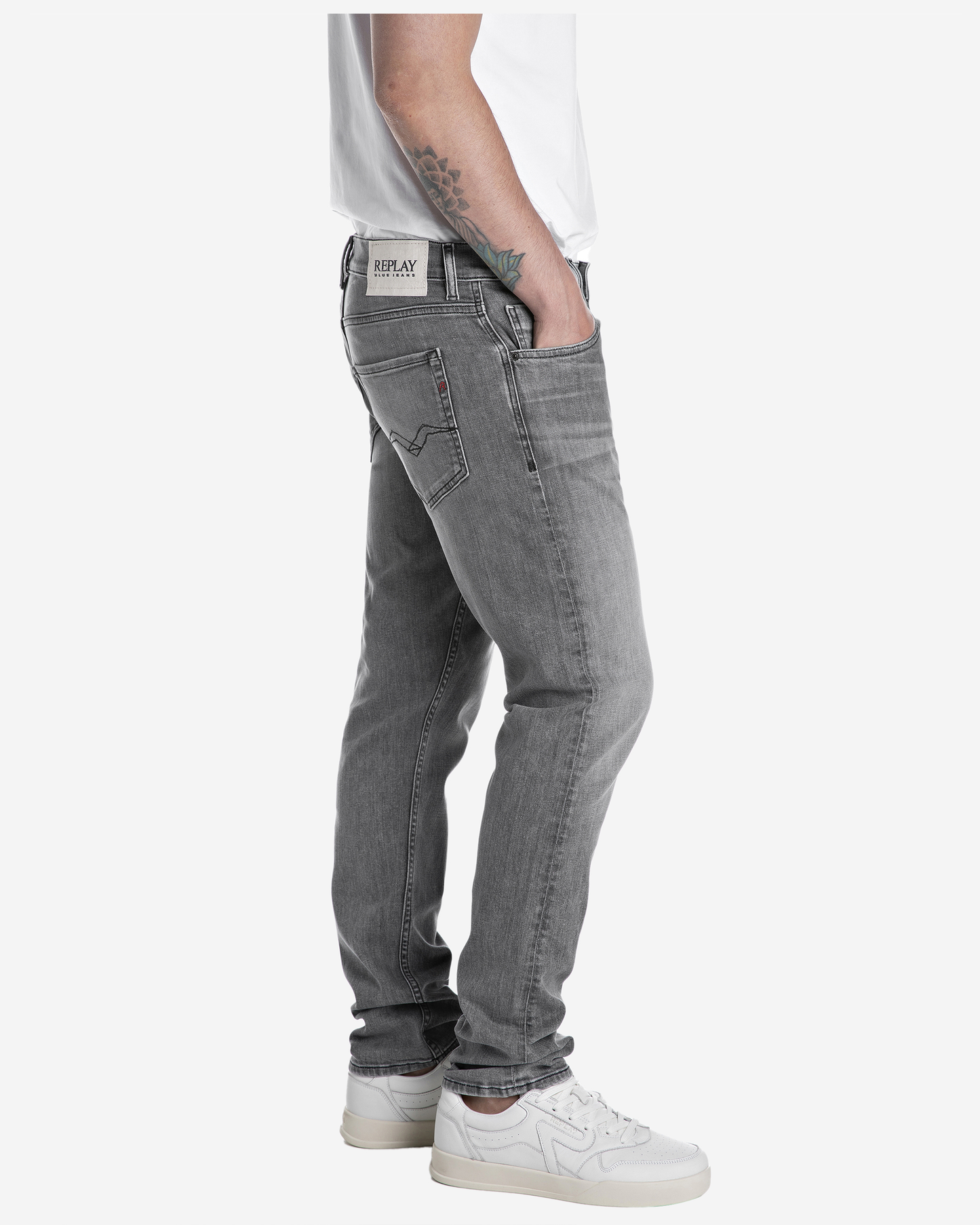 Replay Mickym Slim-Fit Jeans - Grey