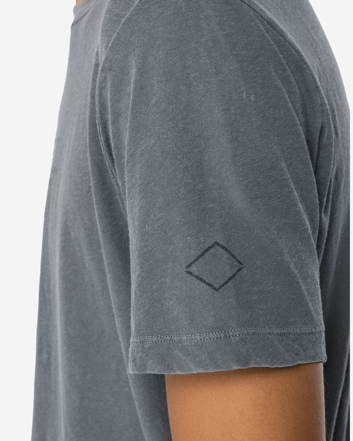 Crewneck T-Shirt In Cotton And Linen