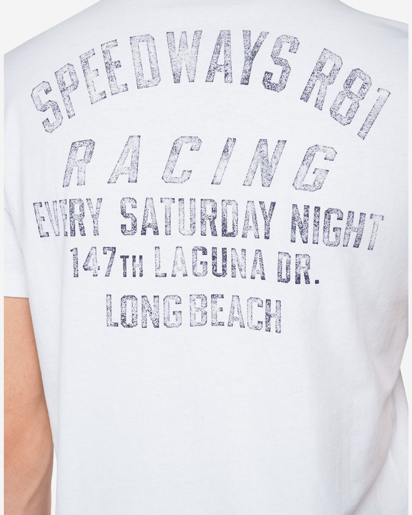 Crewneck Replay T-Shirt With Abrasions