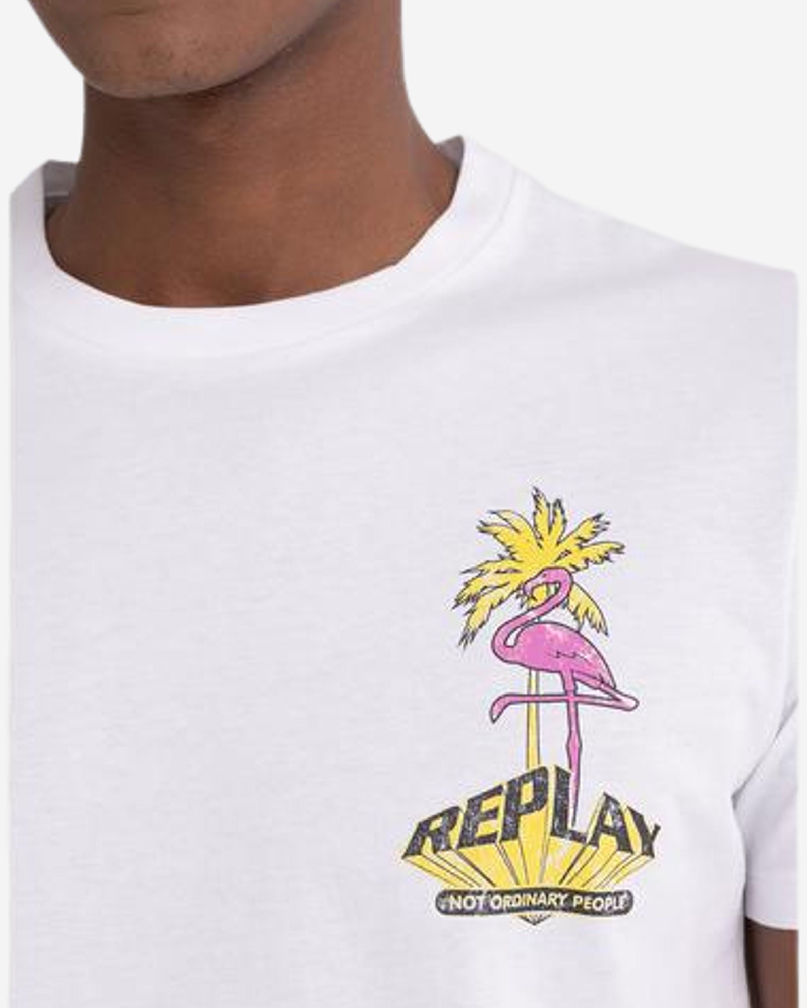 T-Shirt With Flamingo Print
