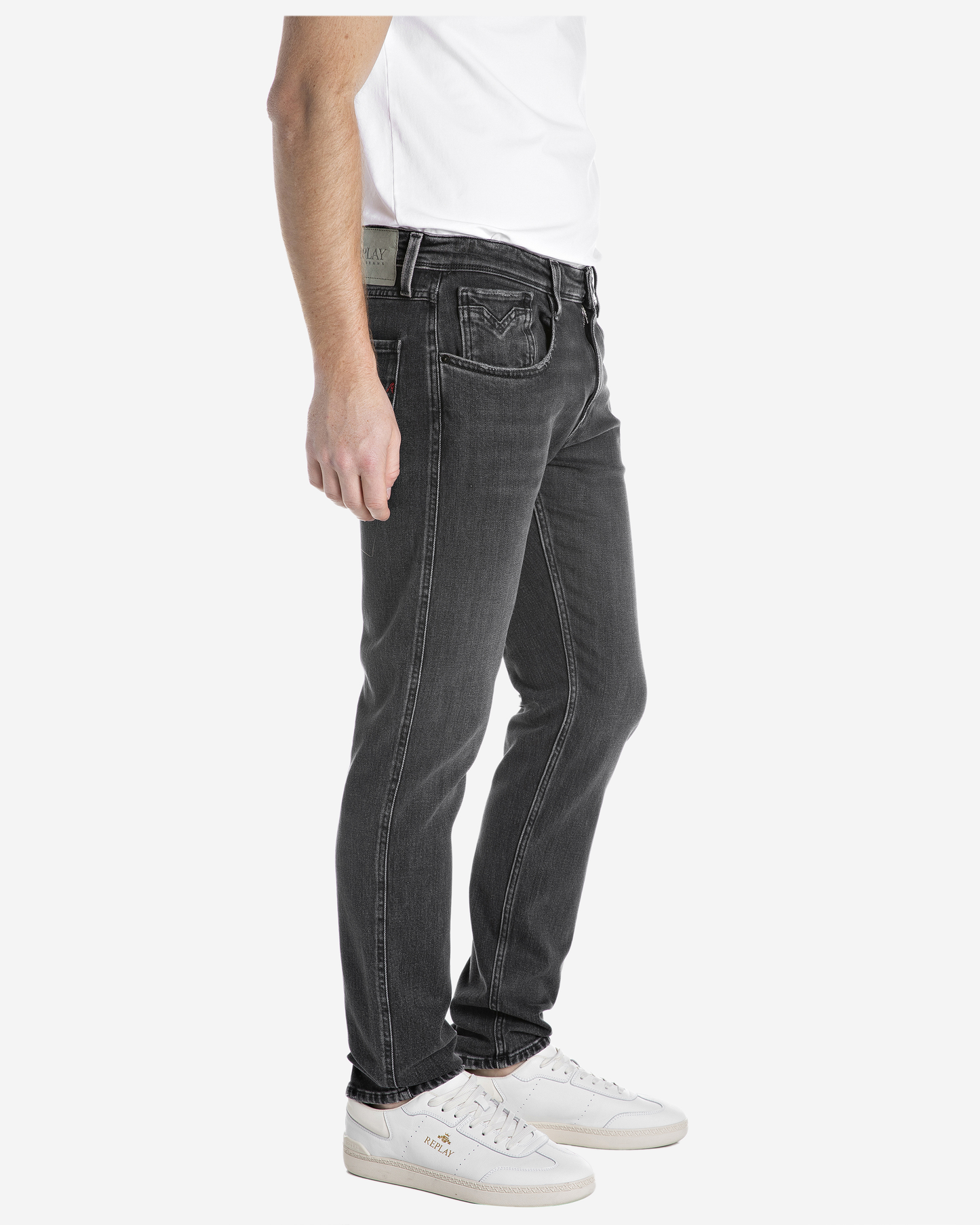 Replay Anbass Slim-Fit Jeans - Black Delave