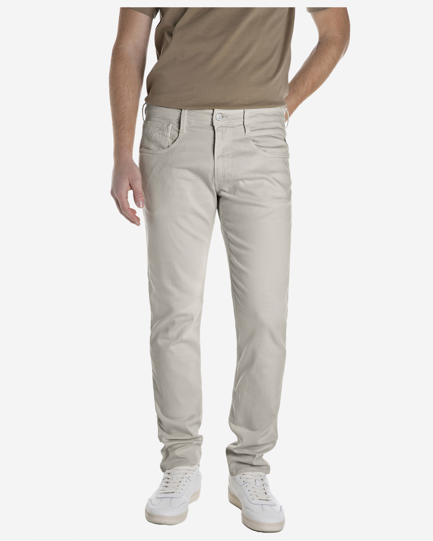 Replay Anbass Slim-Fit Jeans - Light Sage Green