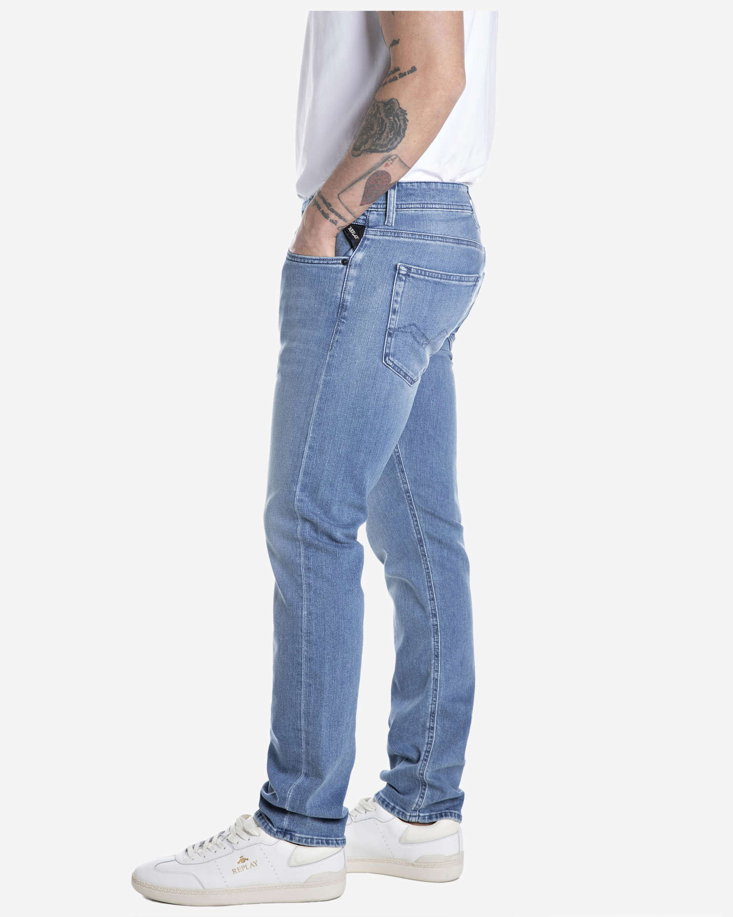 Replay Grover Straight-Fit Jeans - Medium Blue