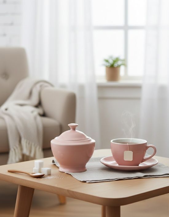 Maison Pastel Sugar With Lid Pink