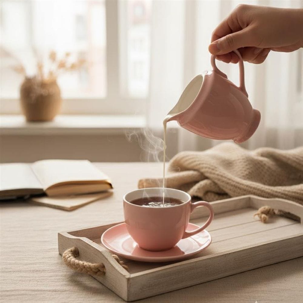 Maison Pastel Tea And Saucer Pink