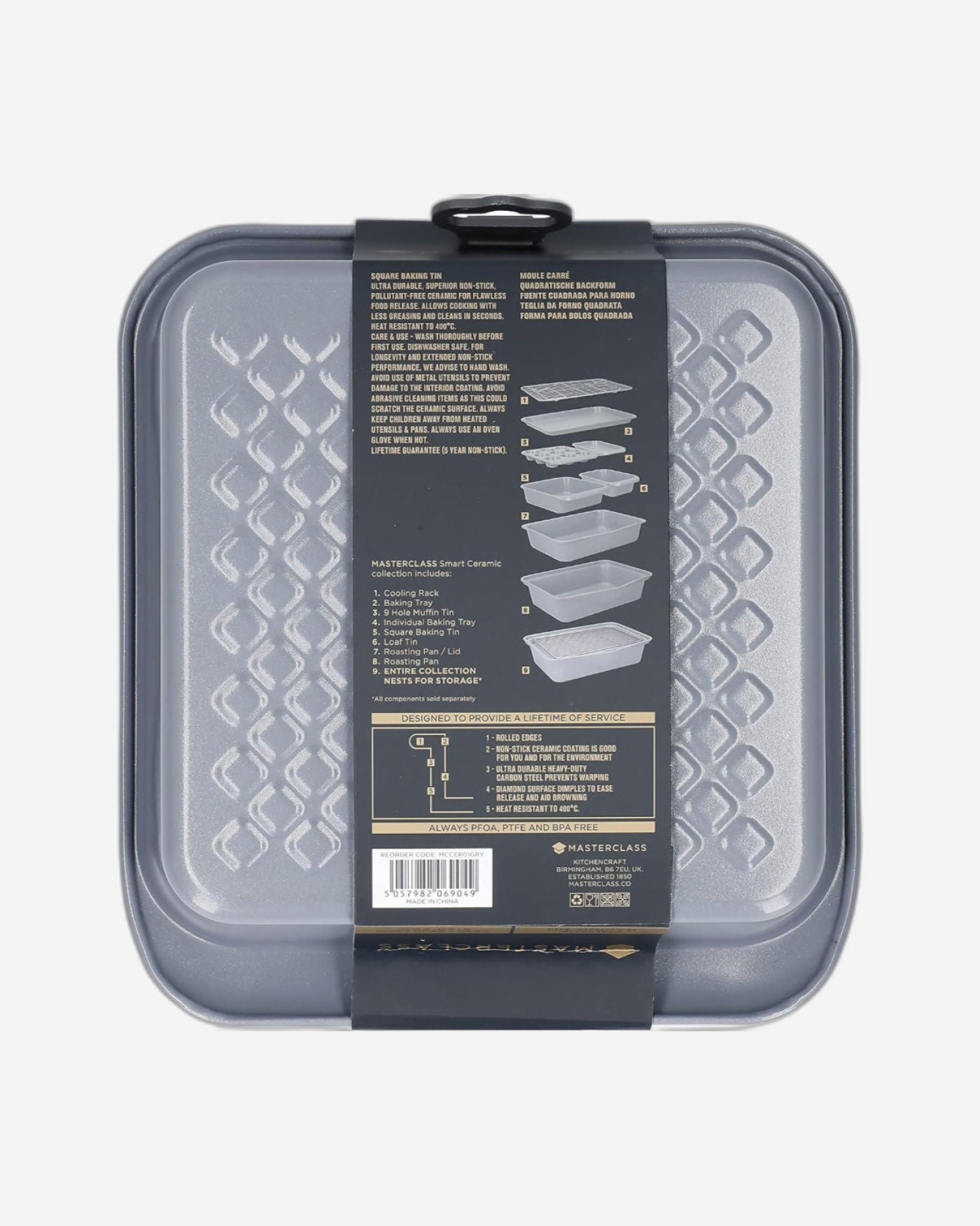 Mc Sc Baking Tray Non Stick Grey 24X22Cm
